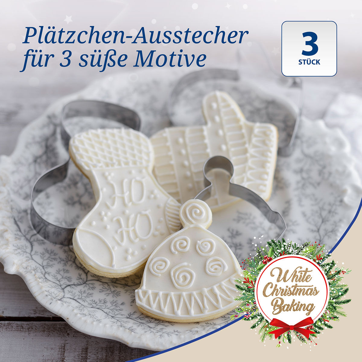 Ausstecher Winter Outfit White Christmas Baking 3 Teilig 1385