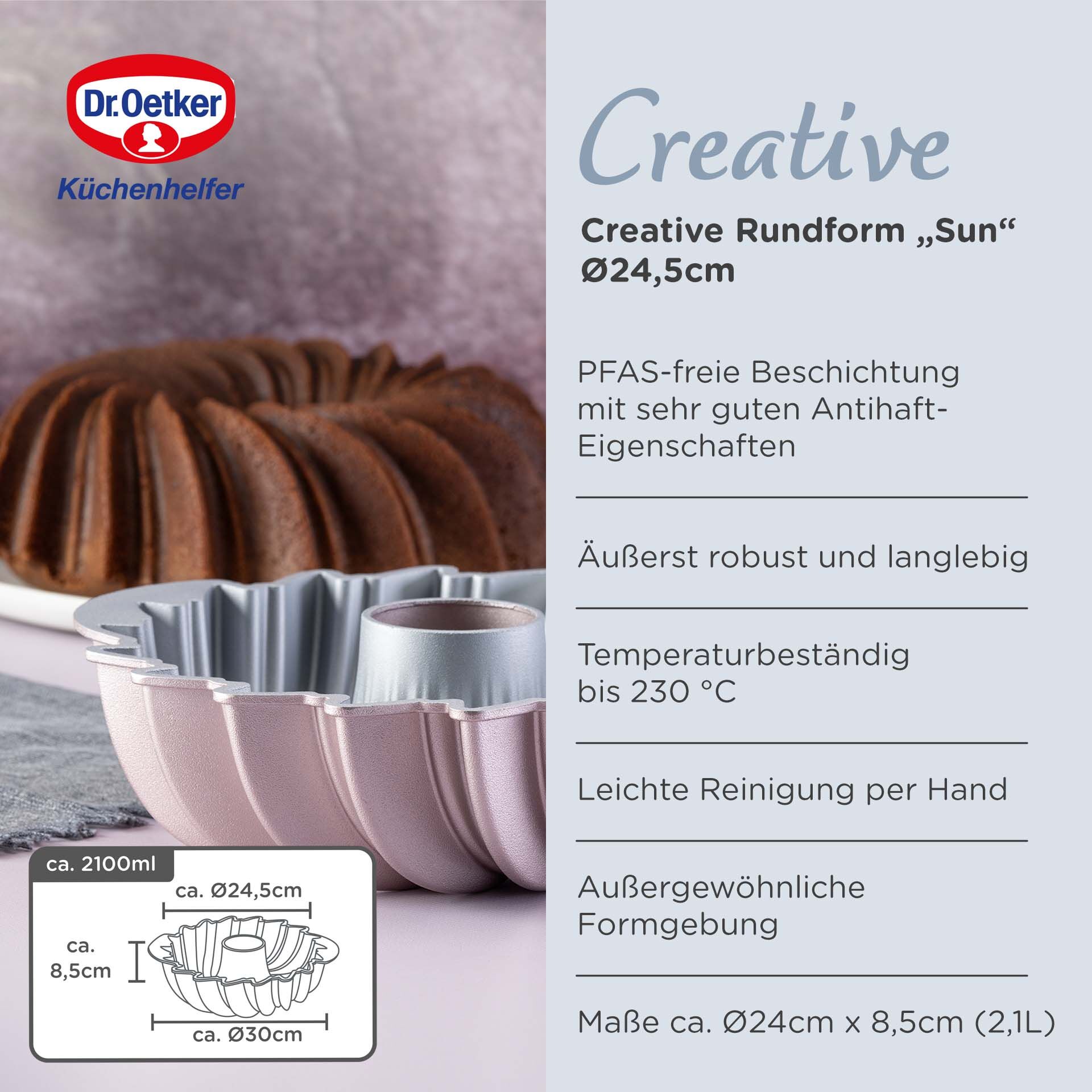 Gugelhupfform Creative Sun, Ø24cm