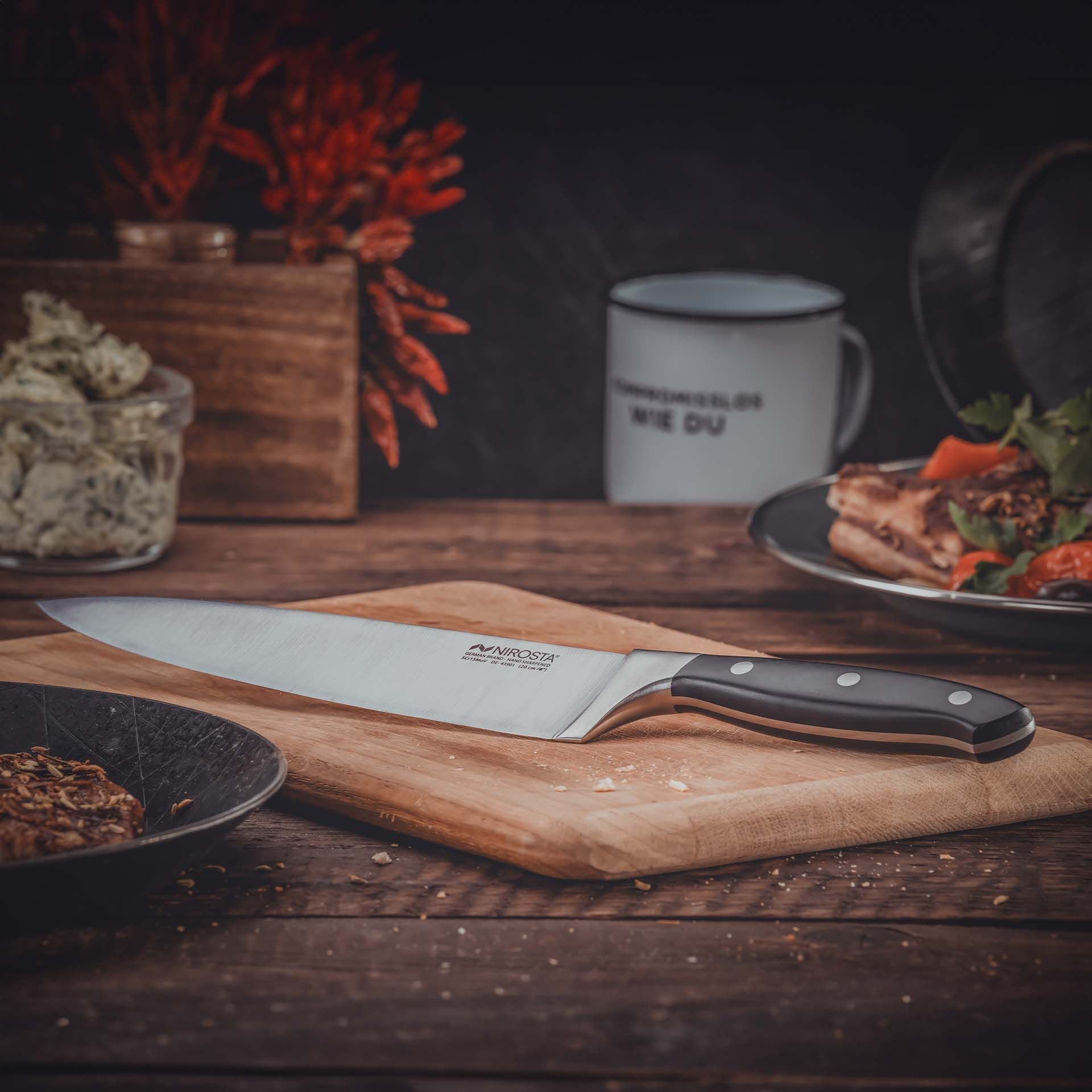 Kochmesser Trinity, 20cm Edelstahl-Klinge