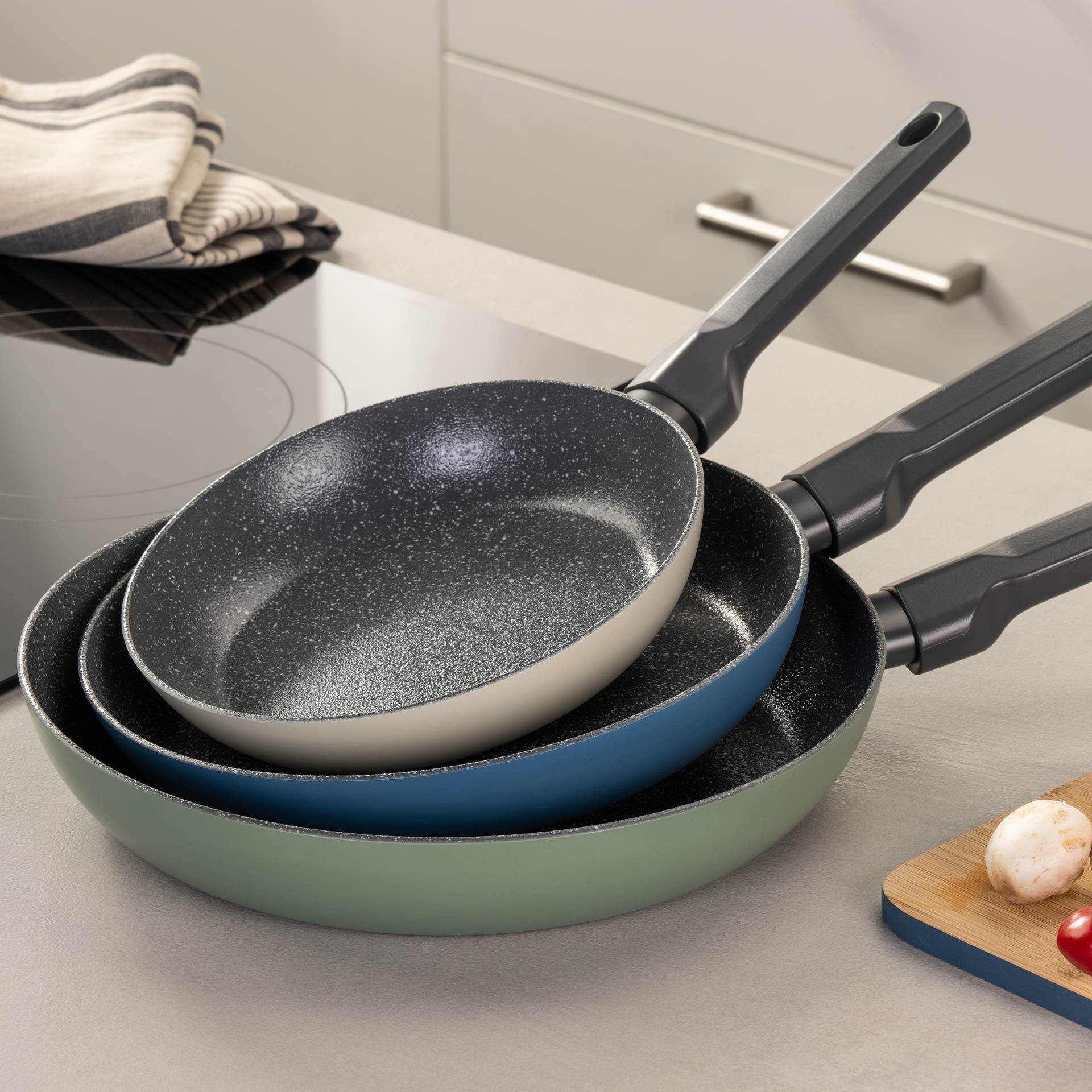 Bratpfannen-Set "Balance", Keramik, antihaft, Ø 20/24/28cm, 3-tlg.