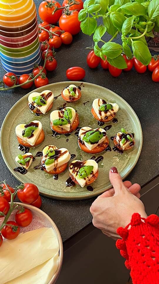 Caprese à la Valentinstag