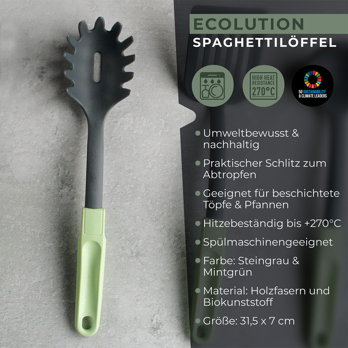 Spaghettilöffel Ecolution, 32cm
