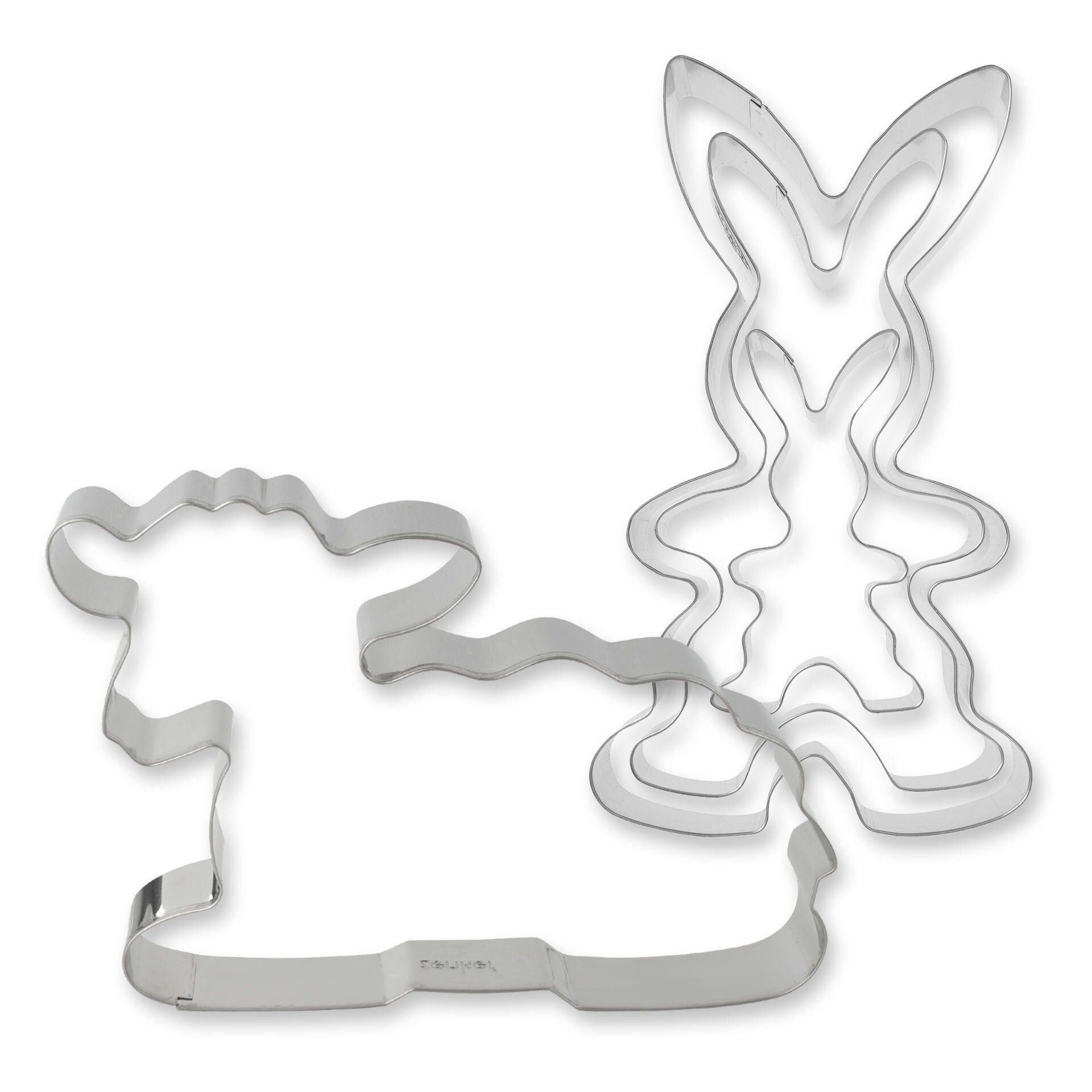 Ausstecher-Set "Hasenfamilie und Lamm groß", 4-teilig