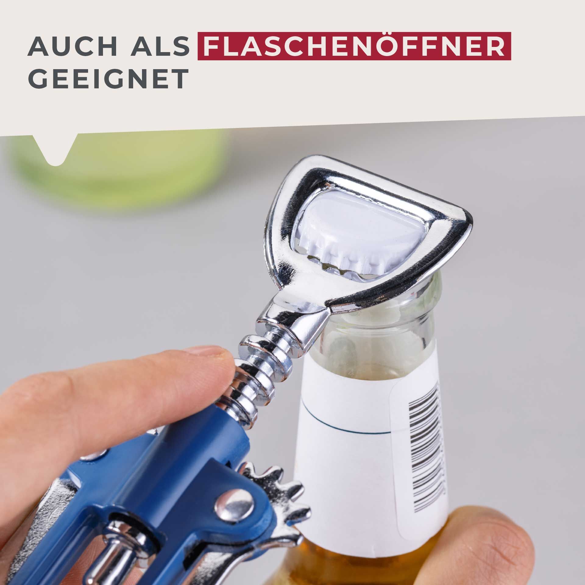 Hebelkorkenzieher Essential, blau