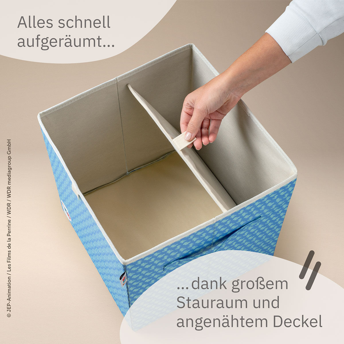 Aufbewahrungsbox Bobo, blau, 33x33x33cm