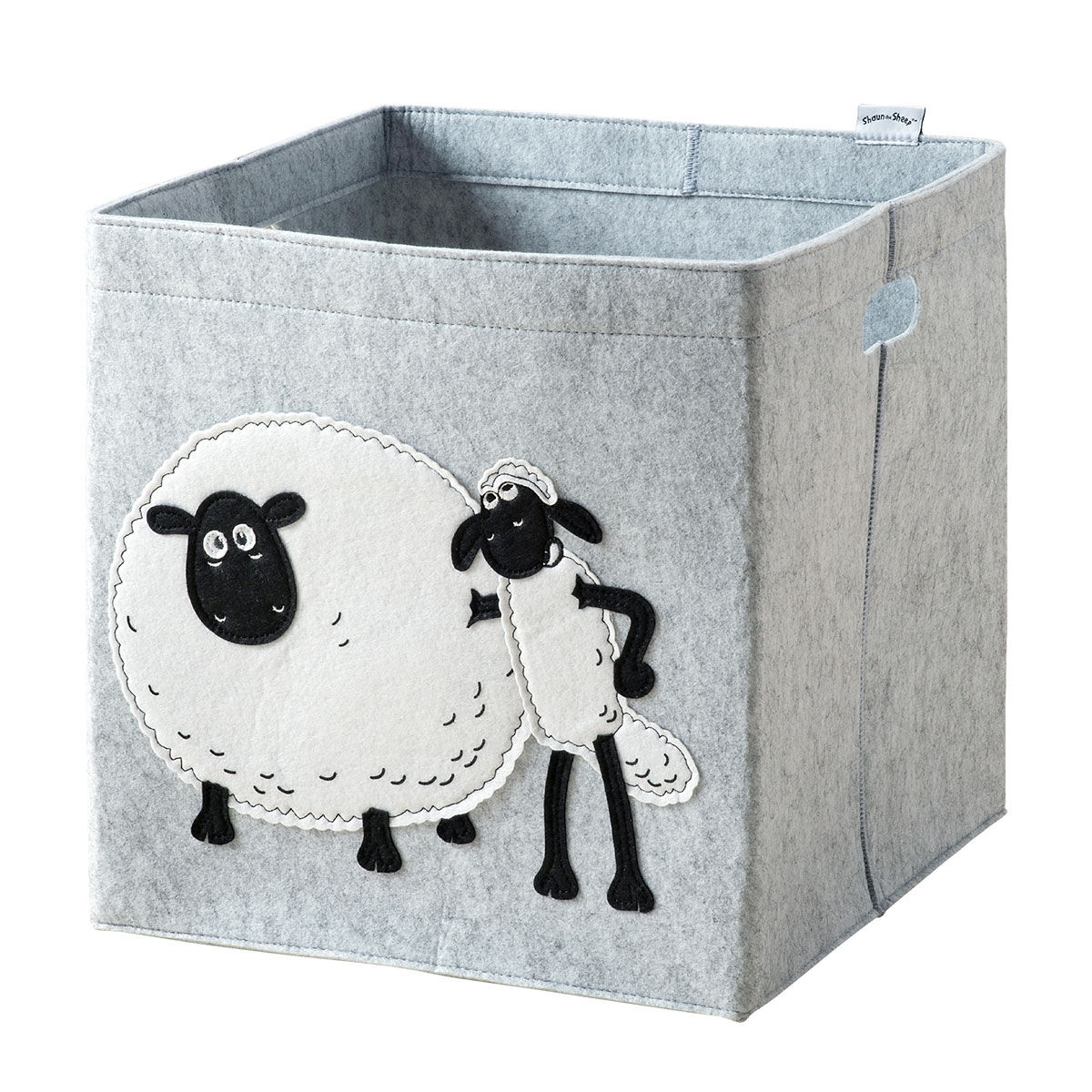 Aufbewahrungsbox Shaun mit Freund, Filz, 33x33x33cm