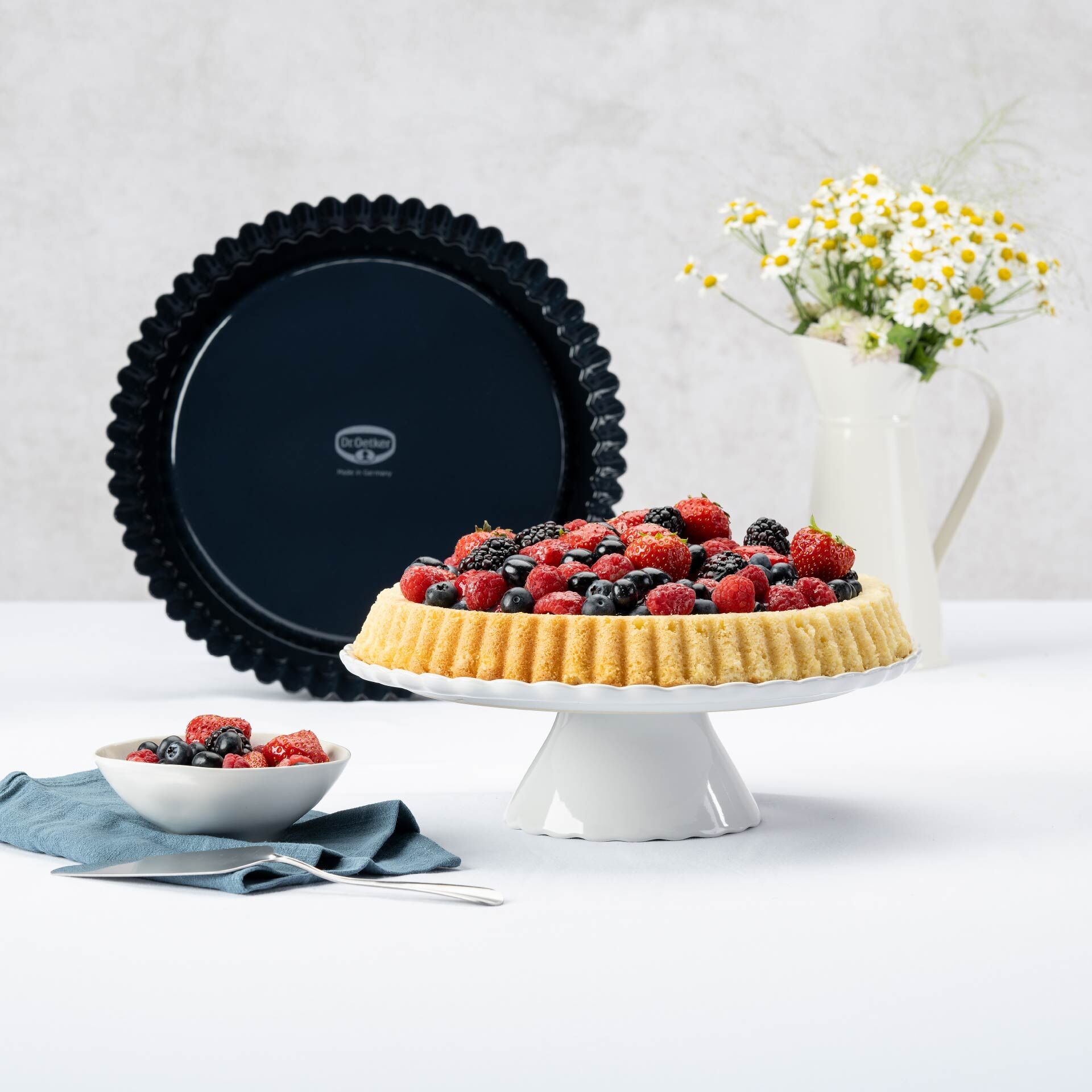 Obstkuchenform Back-Liebe Emaille, Ø28cm