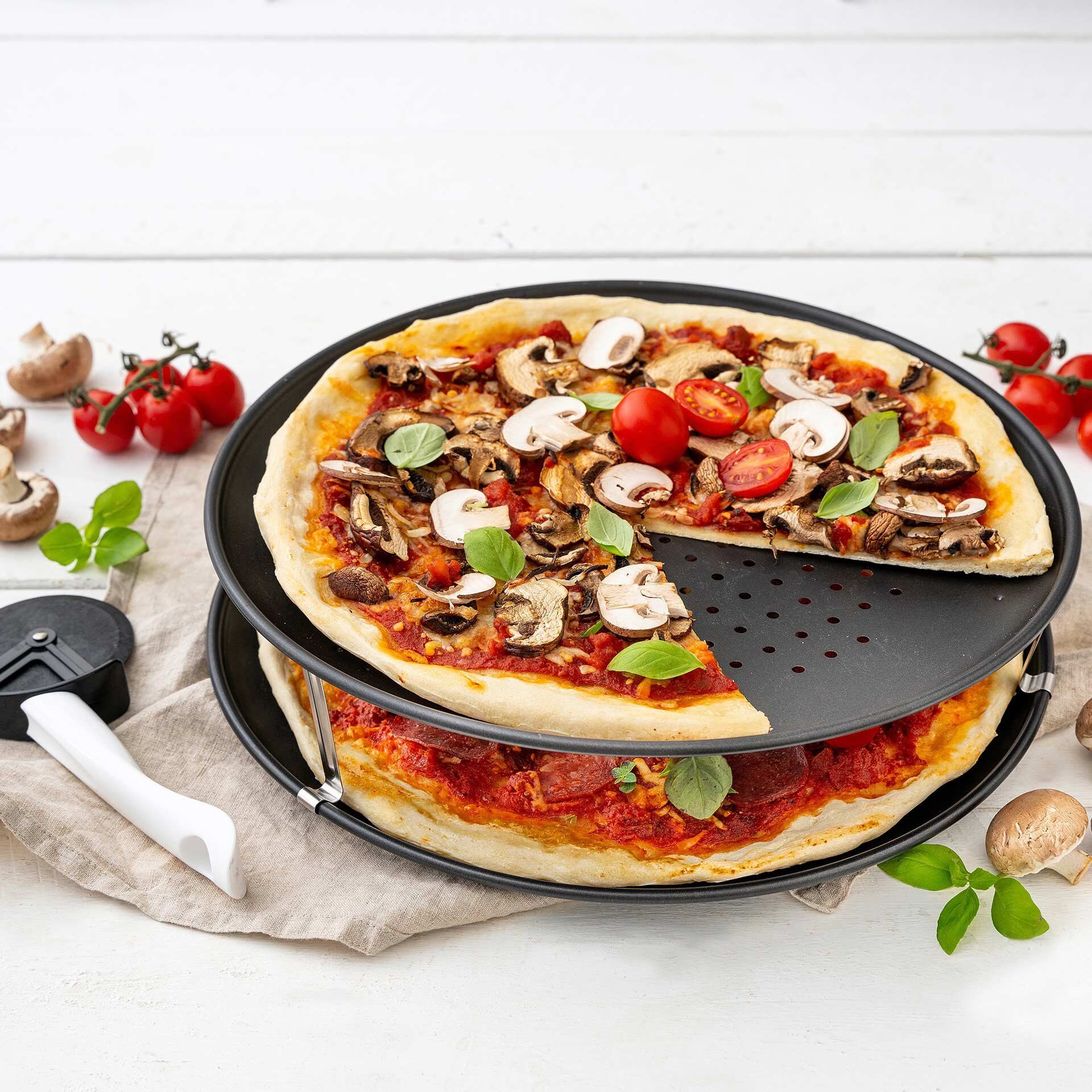 Pizza-Set mit Pizzaroller Special-Countries, Ø32cm, 3-teilig