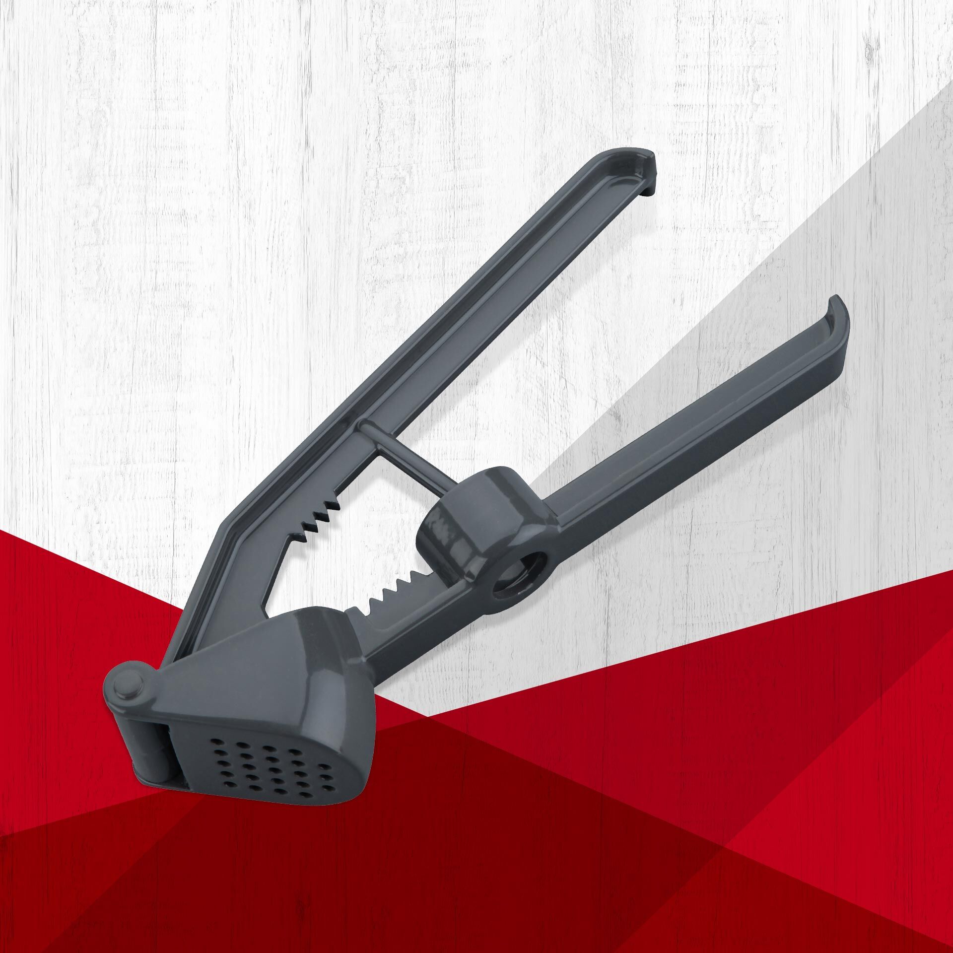 Knoblauchpresse und Entsteiner 3in1, Dunkelgrau, Aluminium