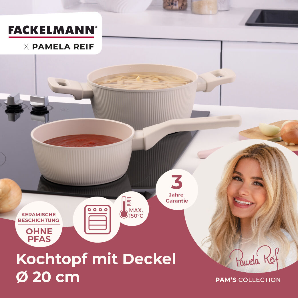 Pamela Reif Kochtopf mit Deckel Shell, Ø20cm