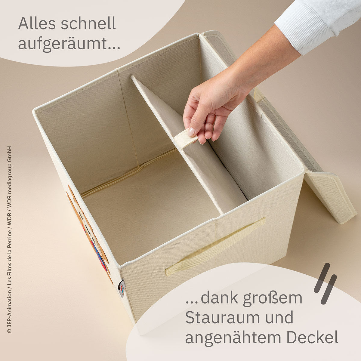 Aufbewahrungsbox mit Deckel Bobo sitzend, 33x33x33cm