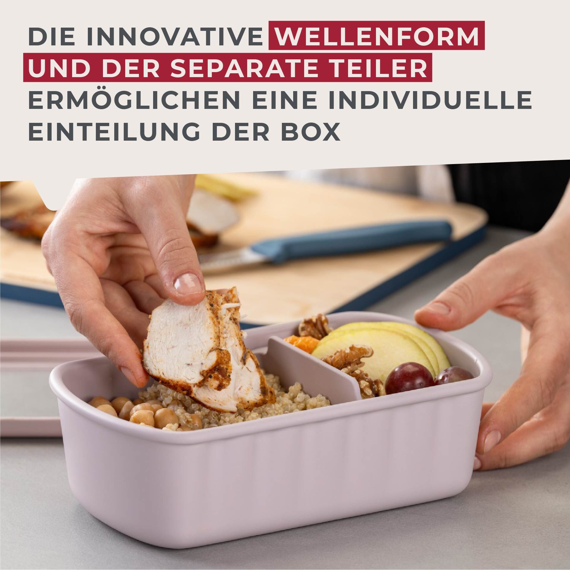 Flexibox Be The Move, beige, 1000ml, 3-tlg.