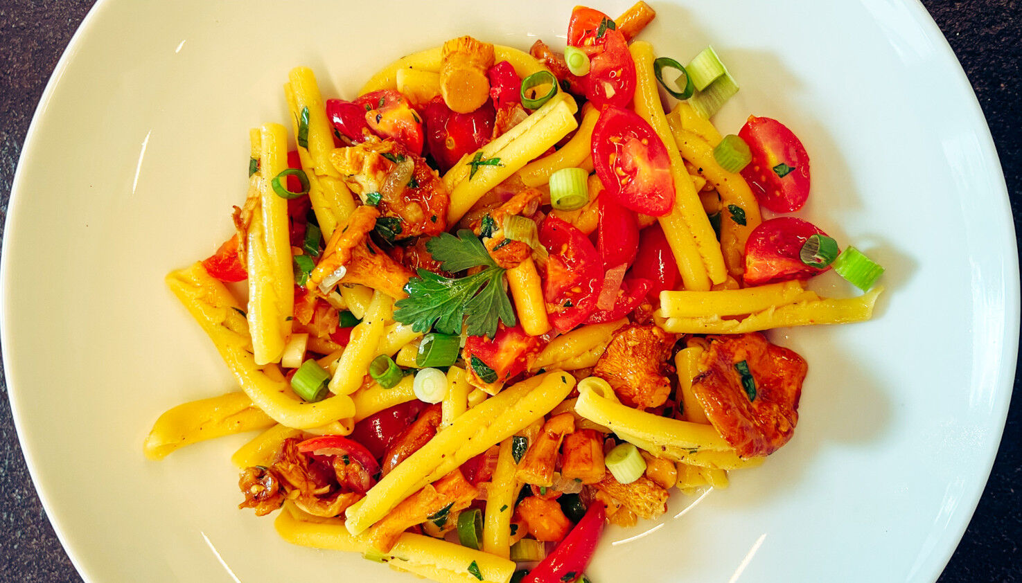 Pasta mit Pfifferlingen