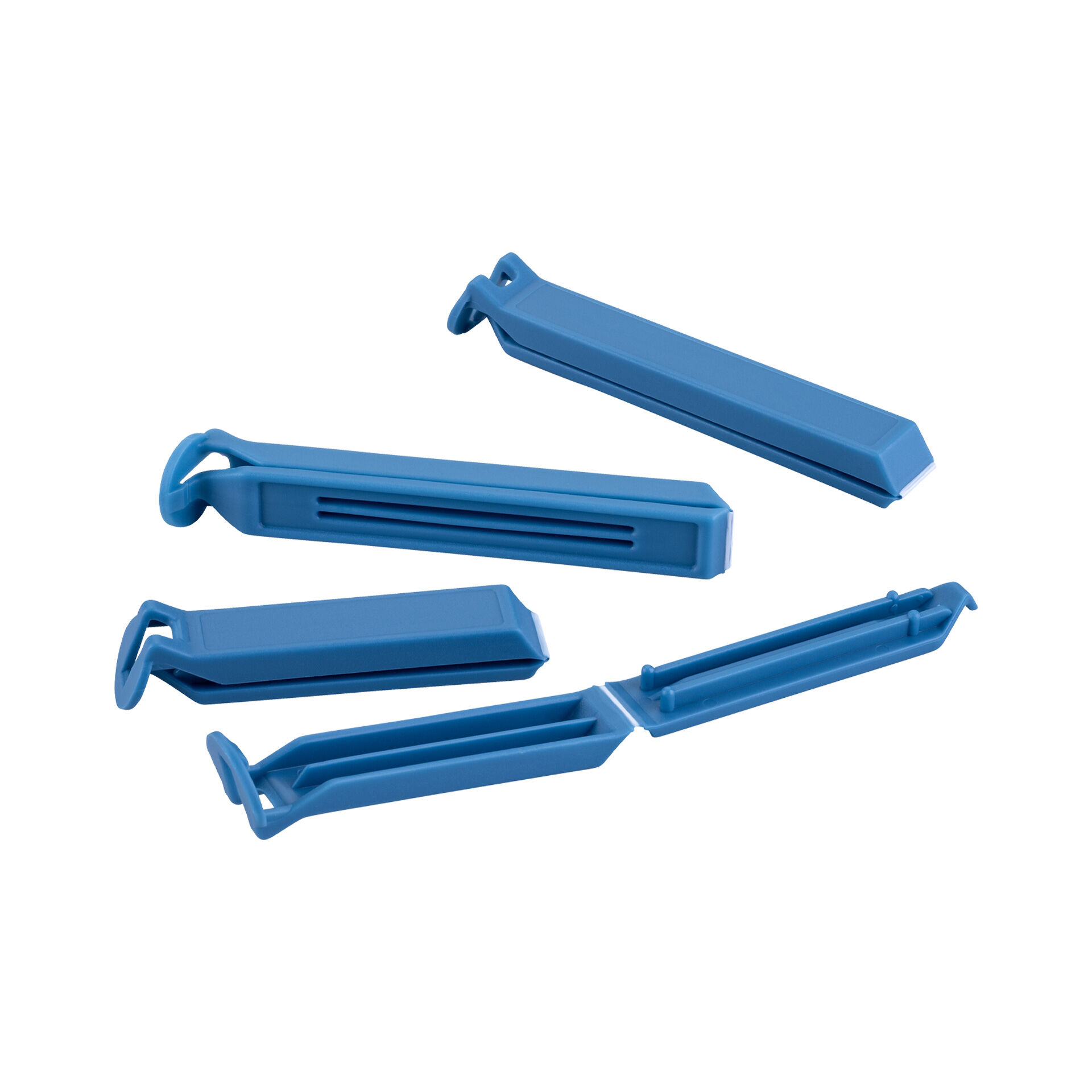 Verschlussclips Essential, blau, 4 Stück