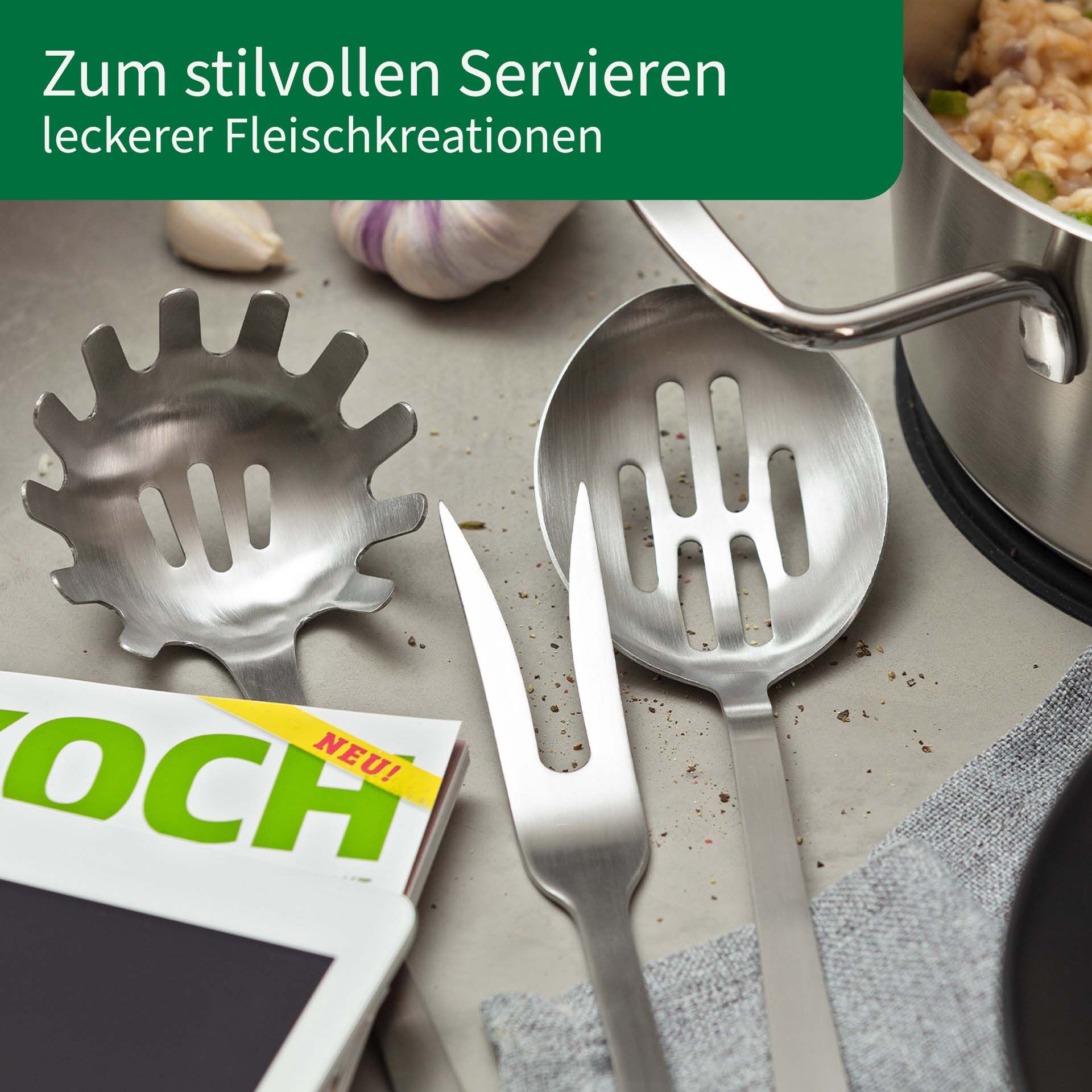 Fleischgabel Berlin, 32cm, Edelstahl