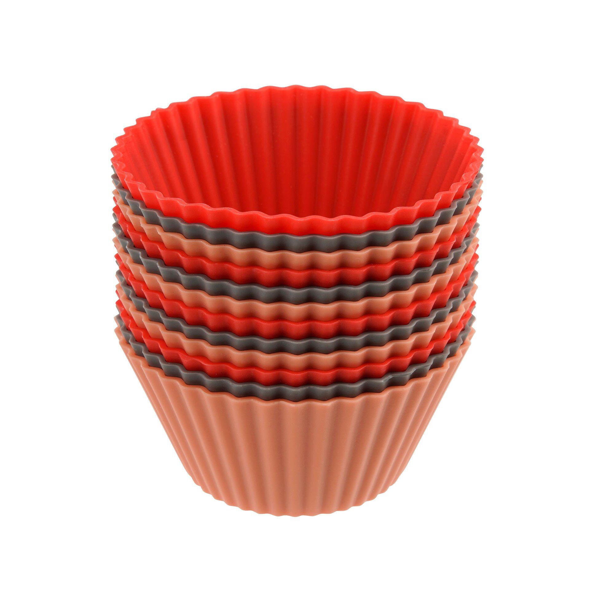 Muffinförmchen Flexxibel Love, 12er, bunt, Silikon