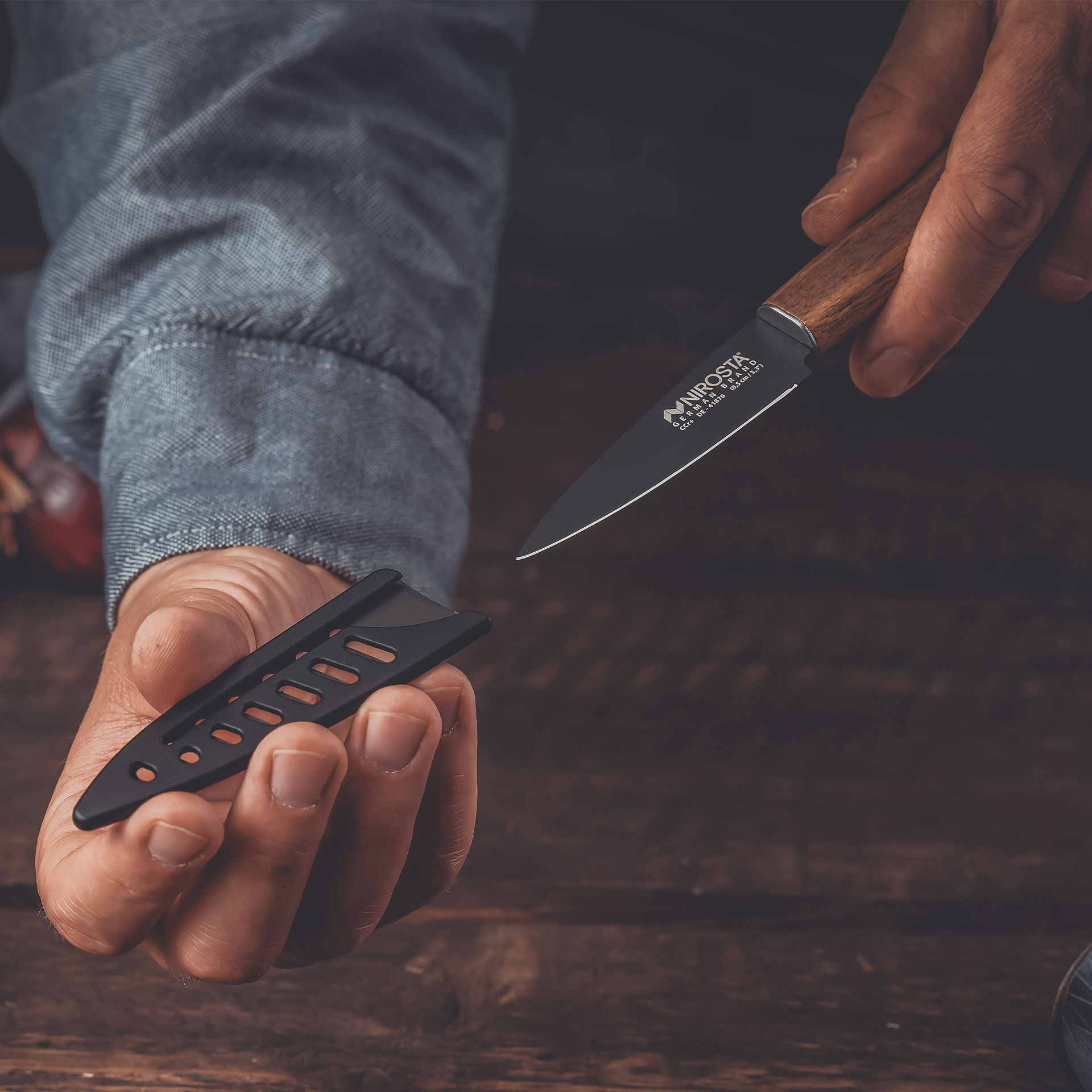 Gemüsemesser Flow, 8,5cm Edelstahl-Klinge