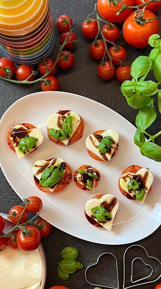 Caprese à la Valentinstag