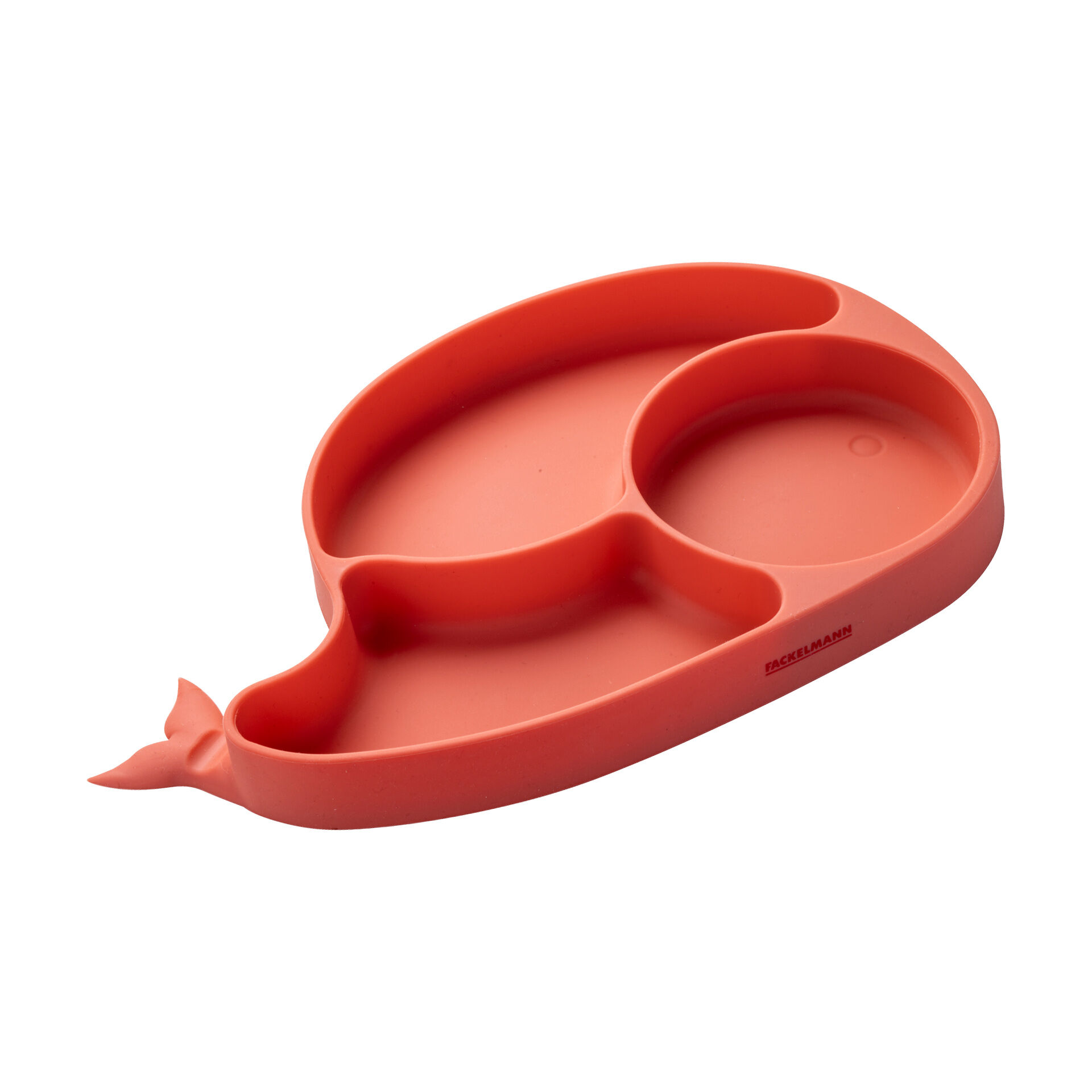 Teller mit Saugnapf Mini Cooking, Wal, unterteilt, Silikon