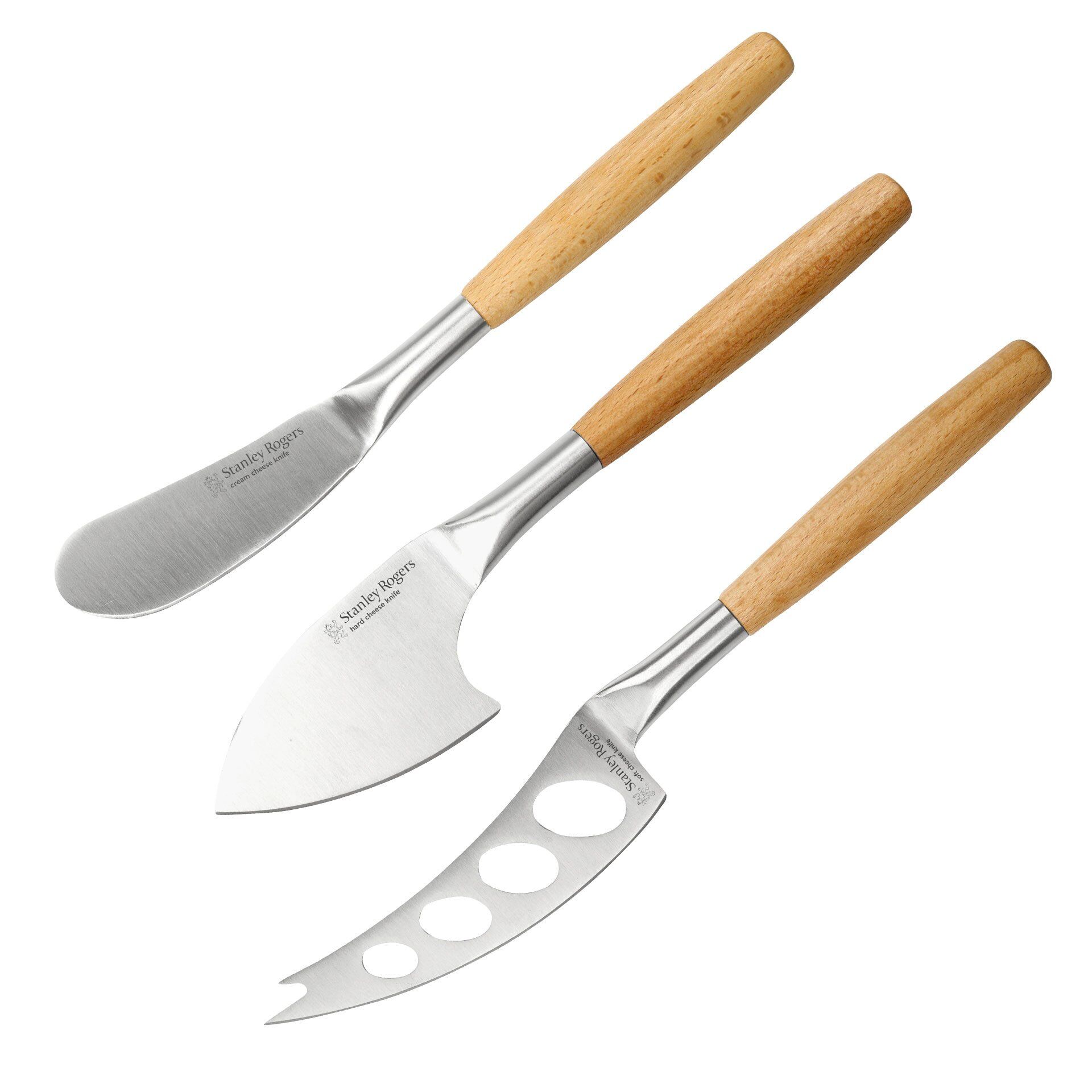 Käsemesser-Set für Frisch-, Weich- und Hartkäse, 3-teilig