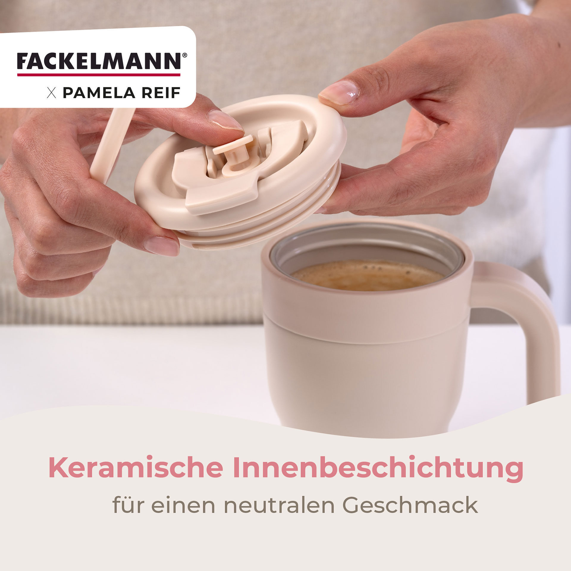 Pamela Reif Thermotrinkbecher Pastell Beige, 420ml