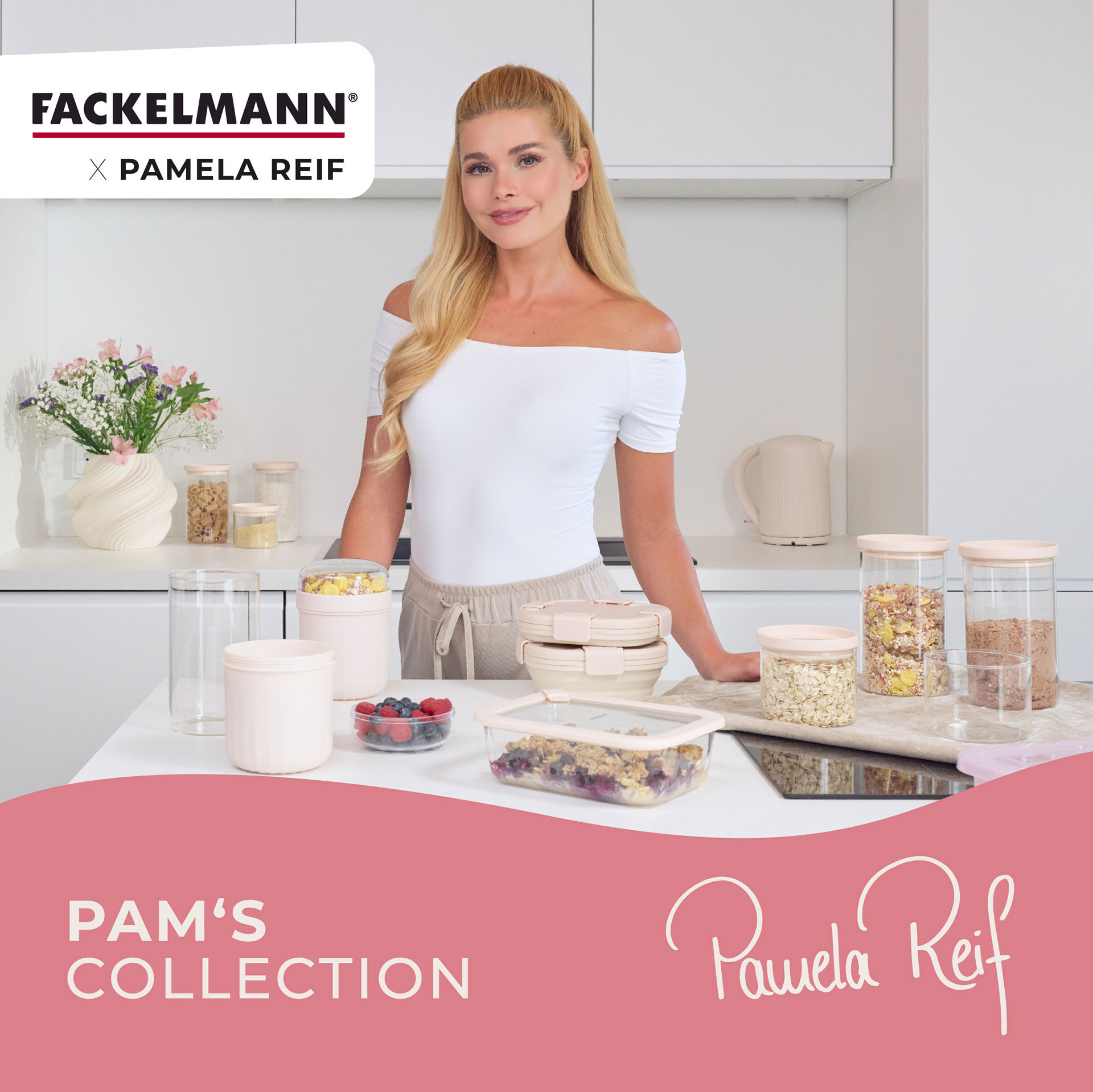Pamela Reif Vorratsdose Glas, stapelbar