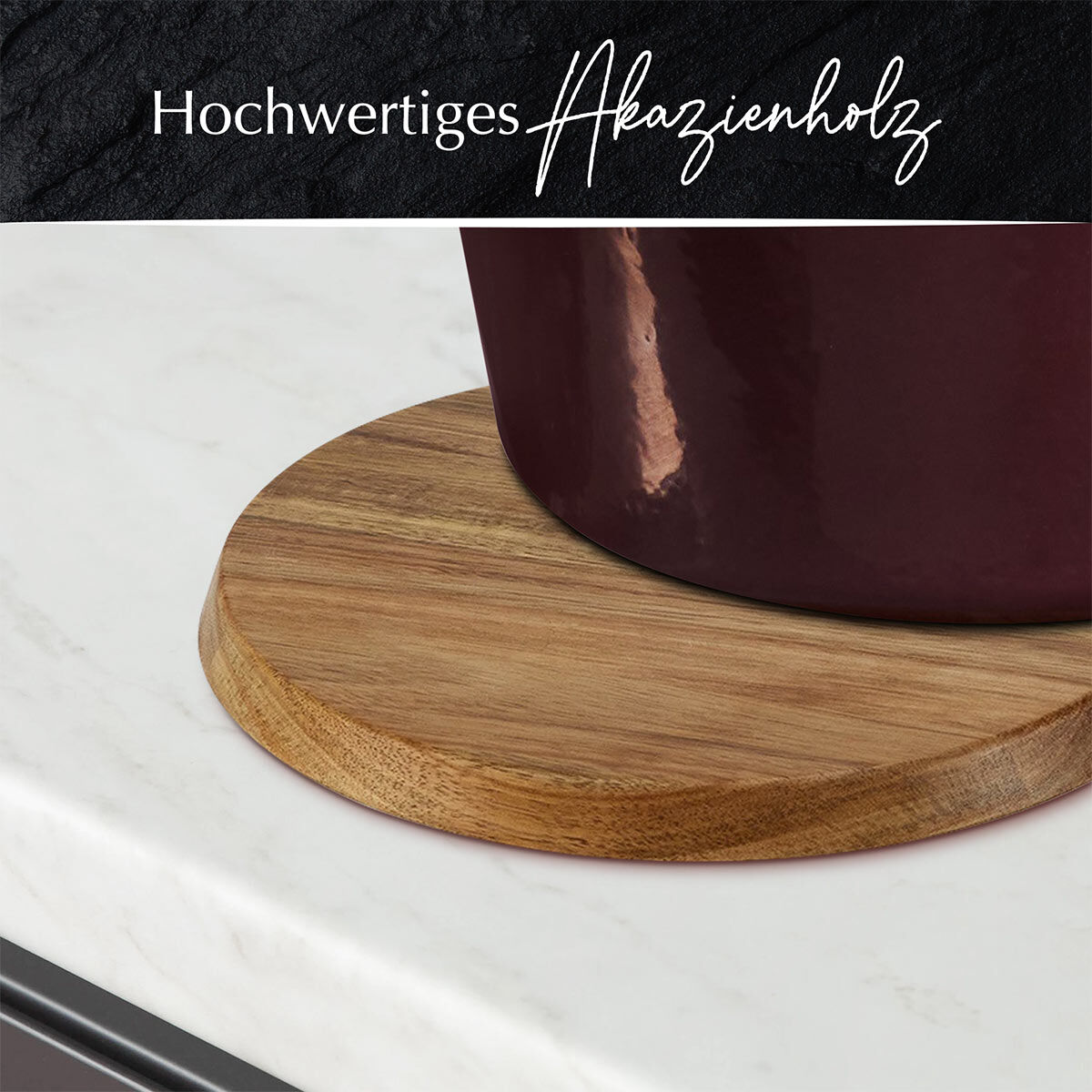 Untersetzer magnetisch, 24cm, Akazie Untersetzer magnetisch, 24cm, Akazie