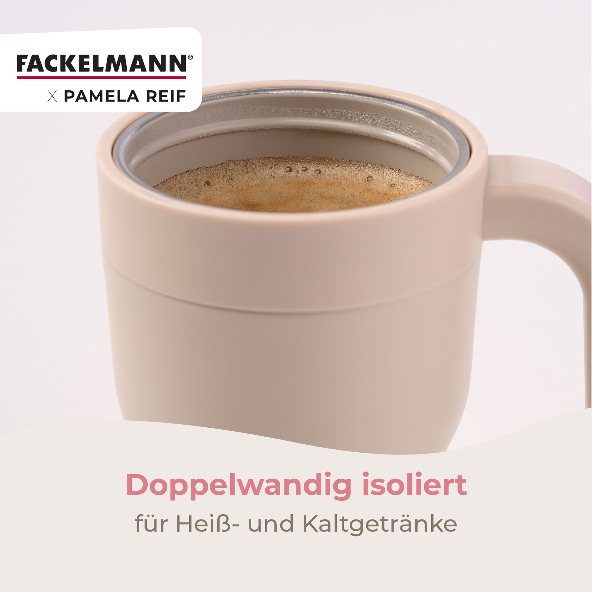Pamela Reif Thermotrinkbecher Pastell Beige, 420ml