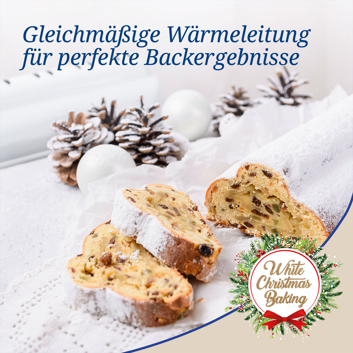 Stollenbackform White Christmas Baking