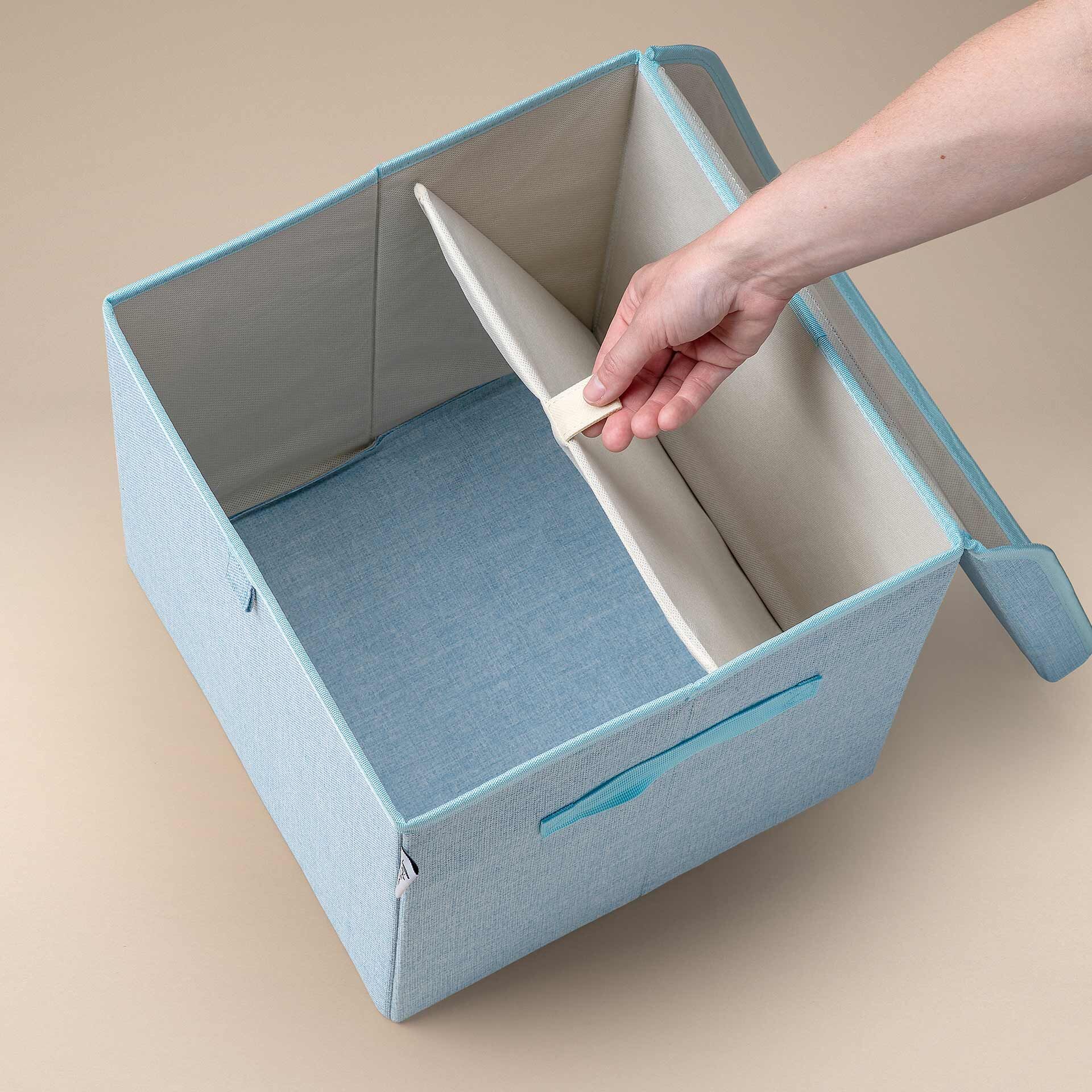 Aufbewahrungsbox mit Deckel, blau, 33x33x33cm