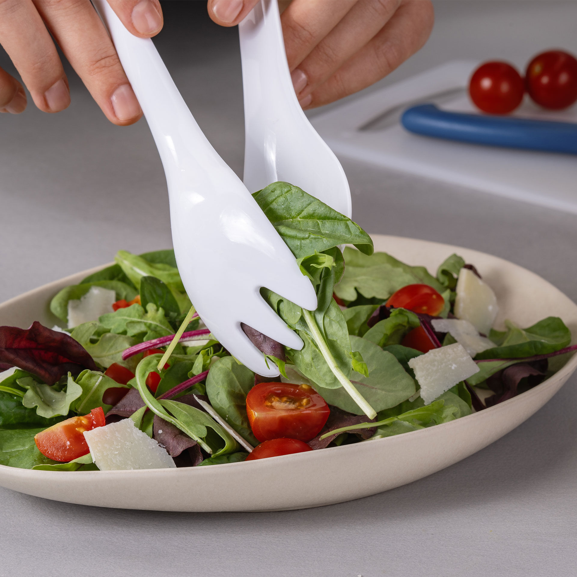  Salatbesteck Essential, weiß, 2-tlg.