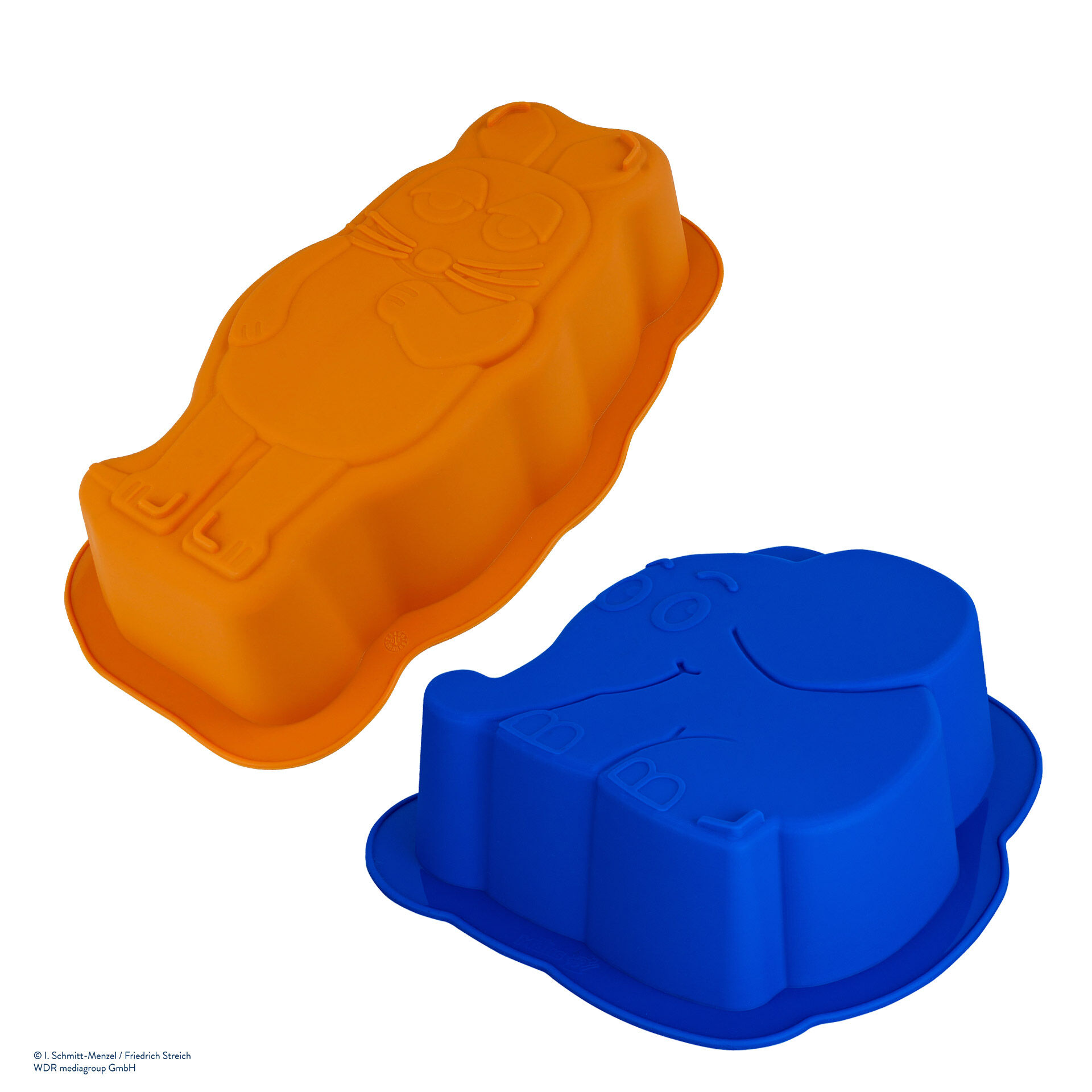 Backformen-Set Maus & Elefant, Silikon, 2-teilig