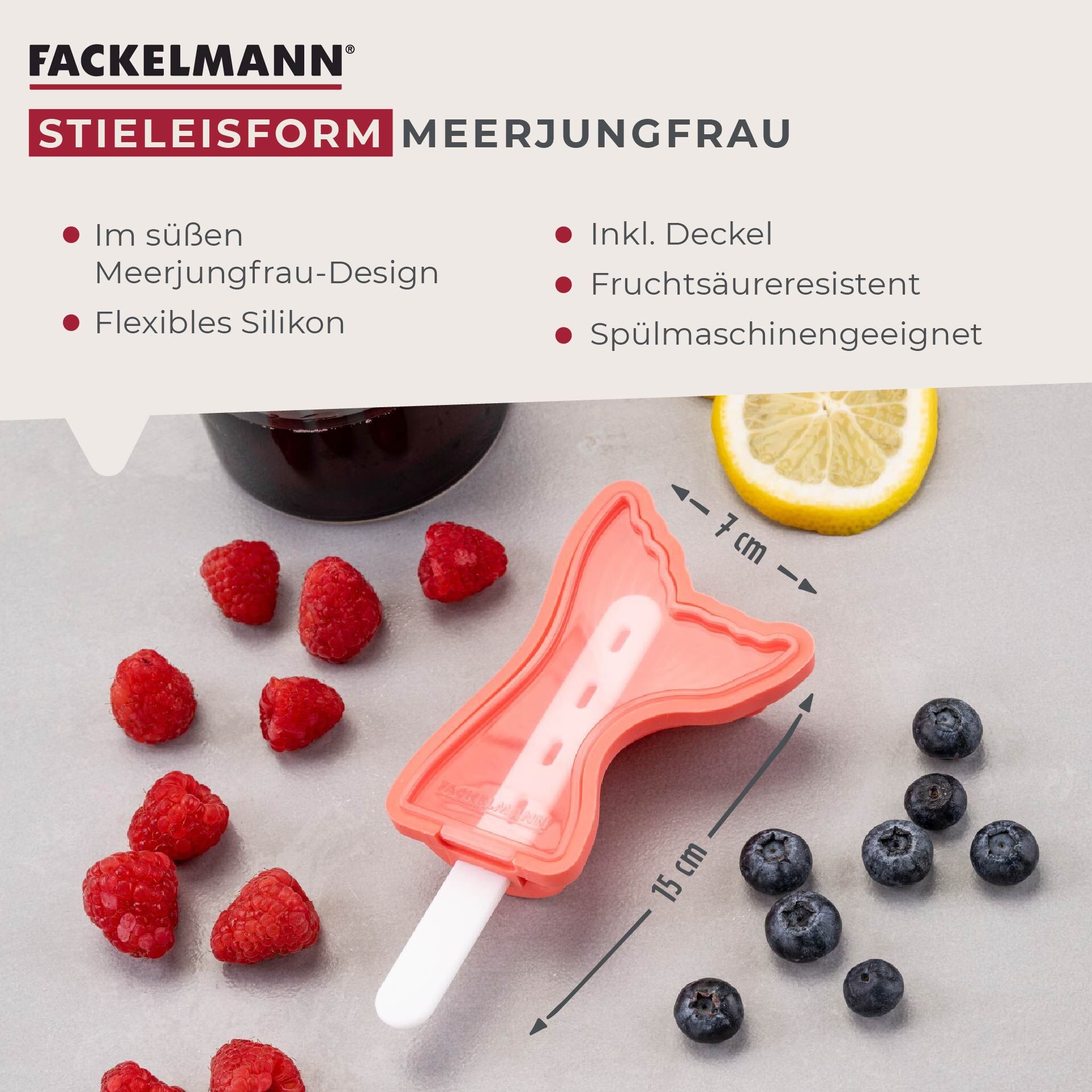 Eisform mit Stiel Meerjungfrau