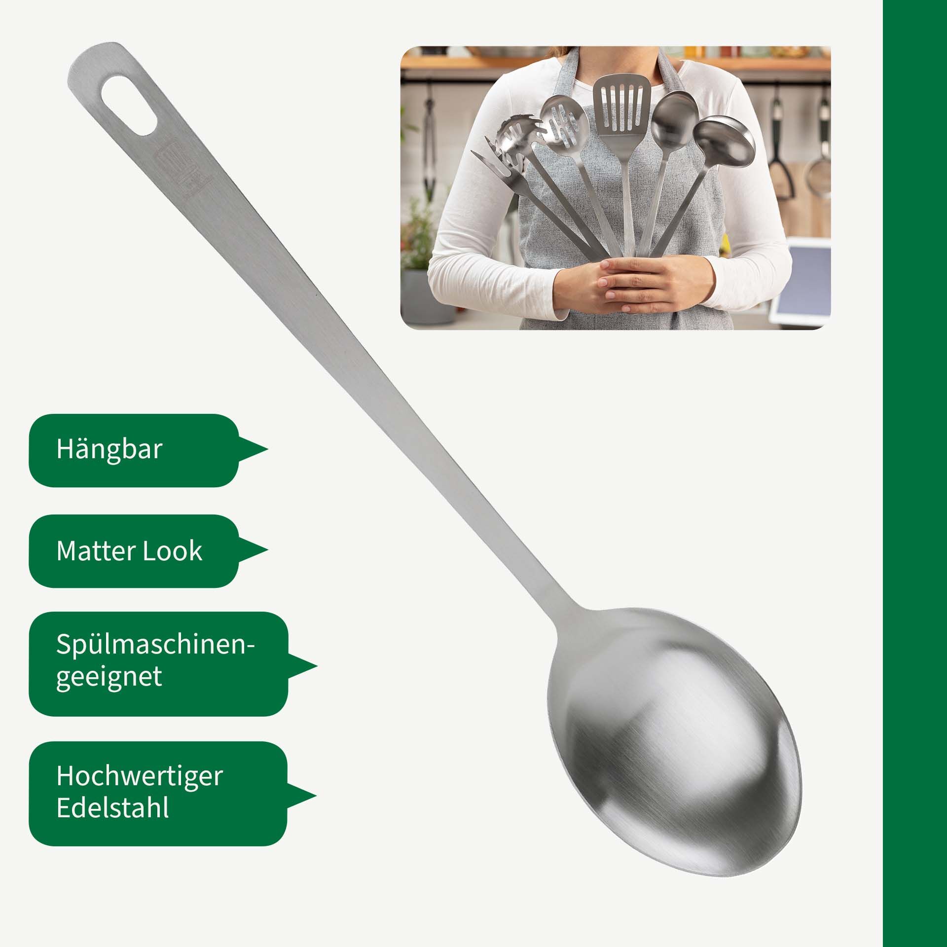 Servierlöffel Berlin, 32cm, Edelstahl