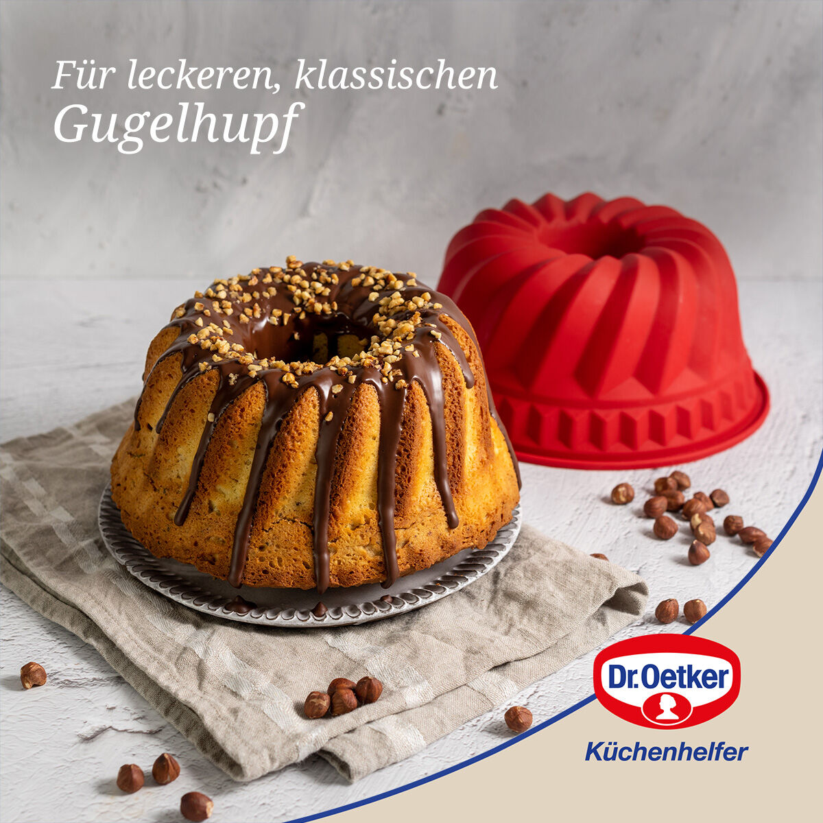 Gugelhupfform Flexxibel Love, Ø22cm, Silikon