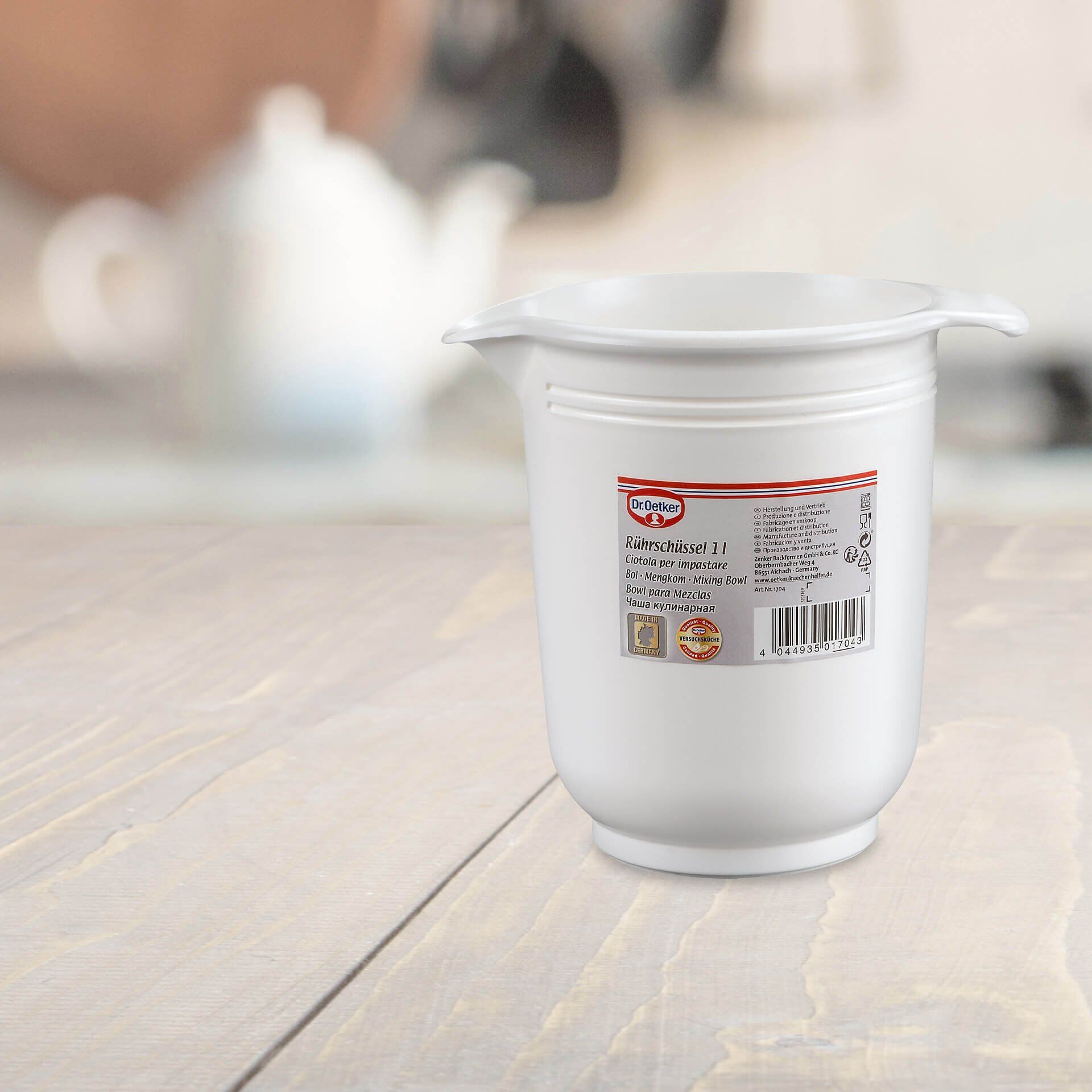 Rührbecher, 1 l, weiß