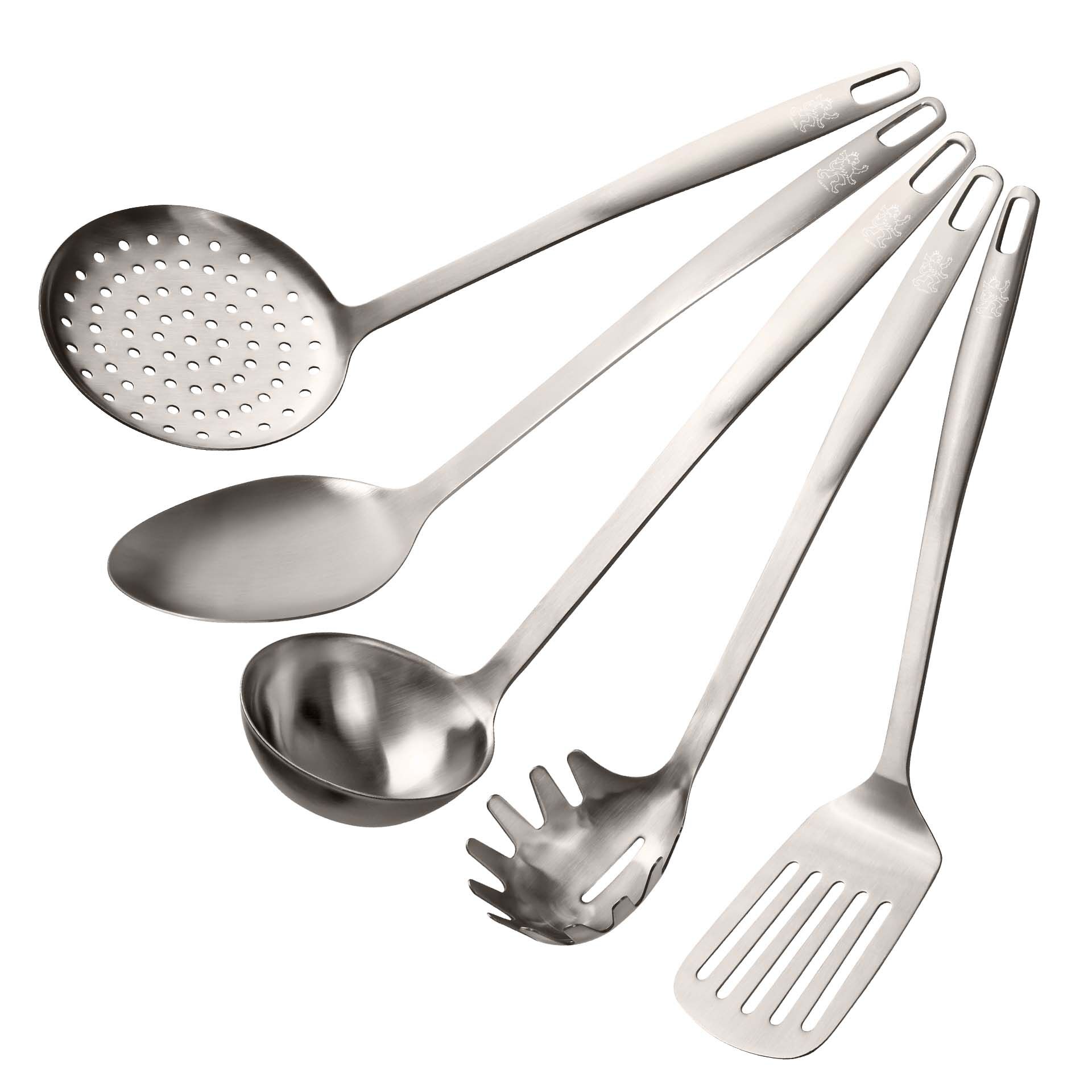 Küchenhelfer-Set Satin, 5-teilig, Edelstahl Küchenhelfer-Set Satin, 5-teilig, Edelstahl