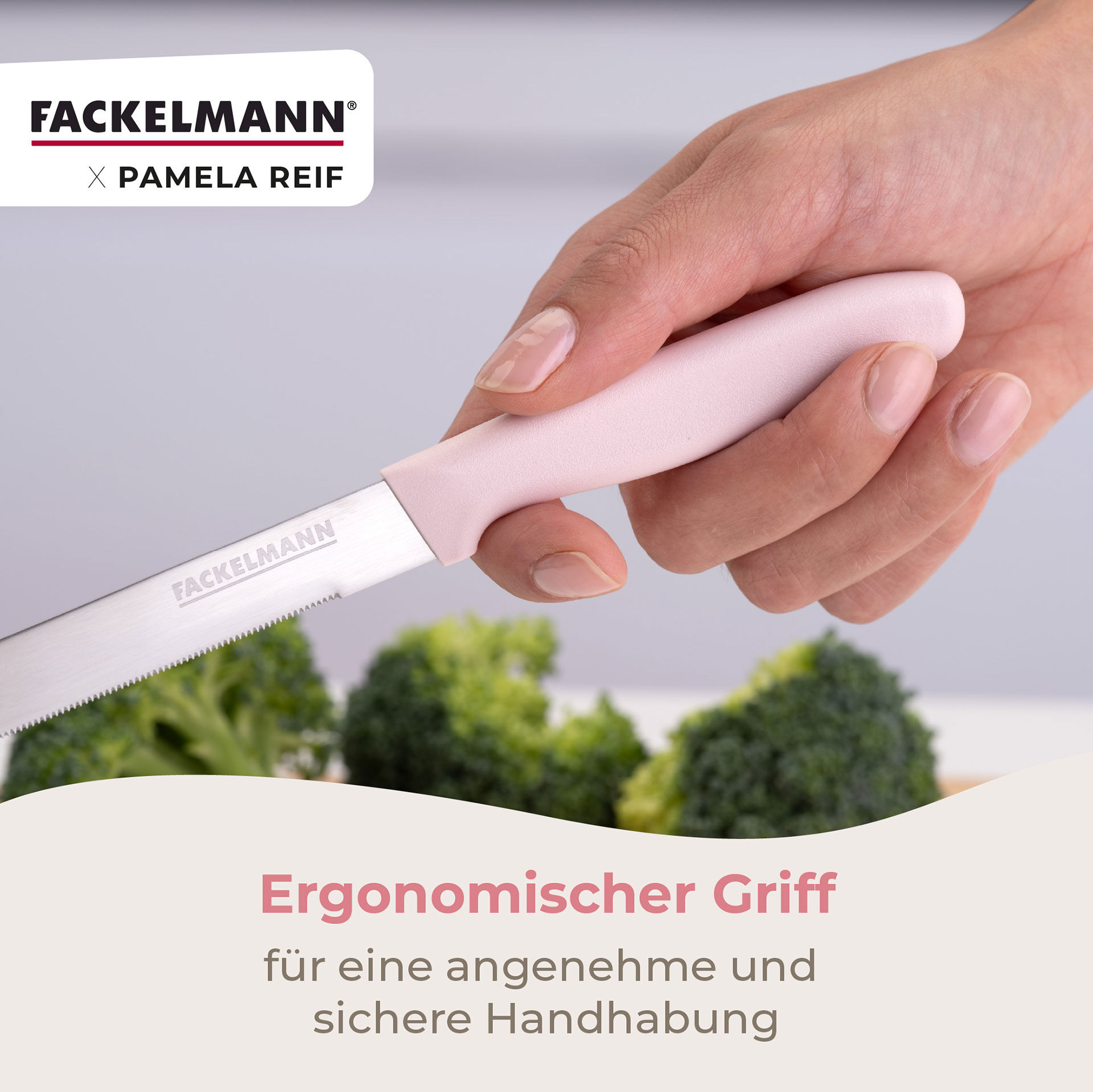 Pamela Reif Gemüsemesser, rosa, 12cm Klinge