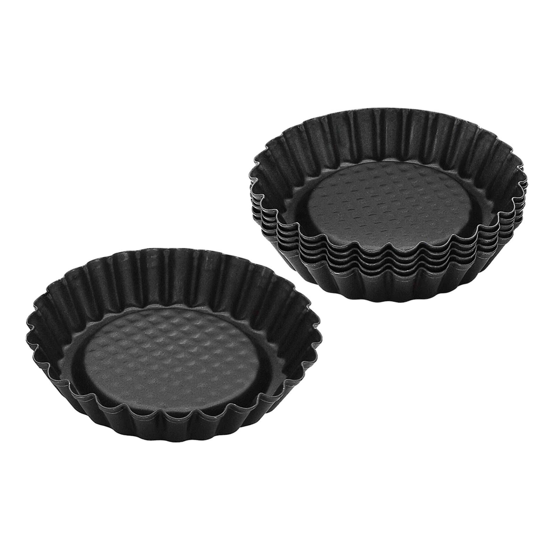 Torteletts Black Metallic, 10cm, 6 Stk Torteletts Black Metallic, 10cm, 6 Stk