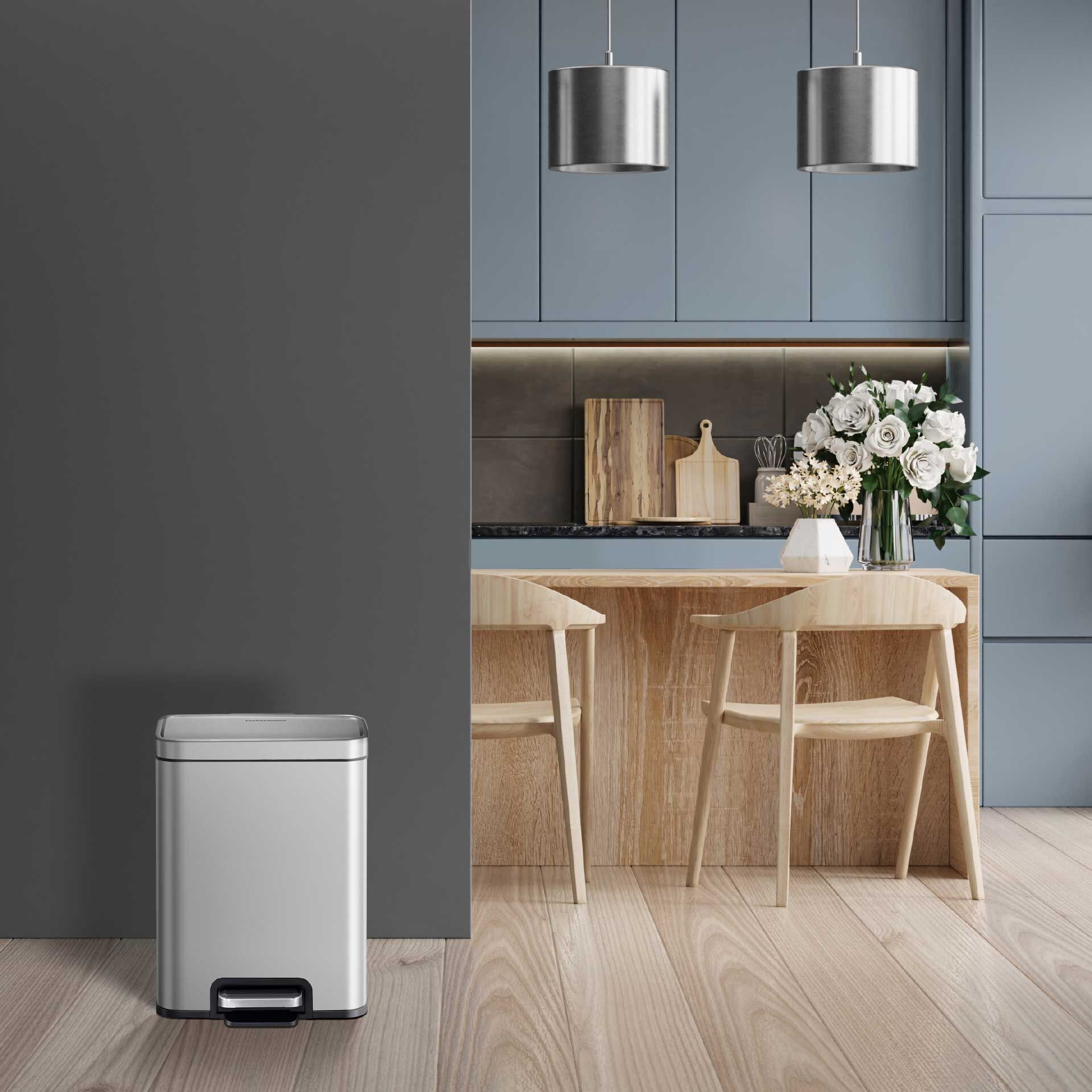 Mülleimer Chicago, silber, 6L