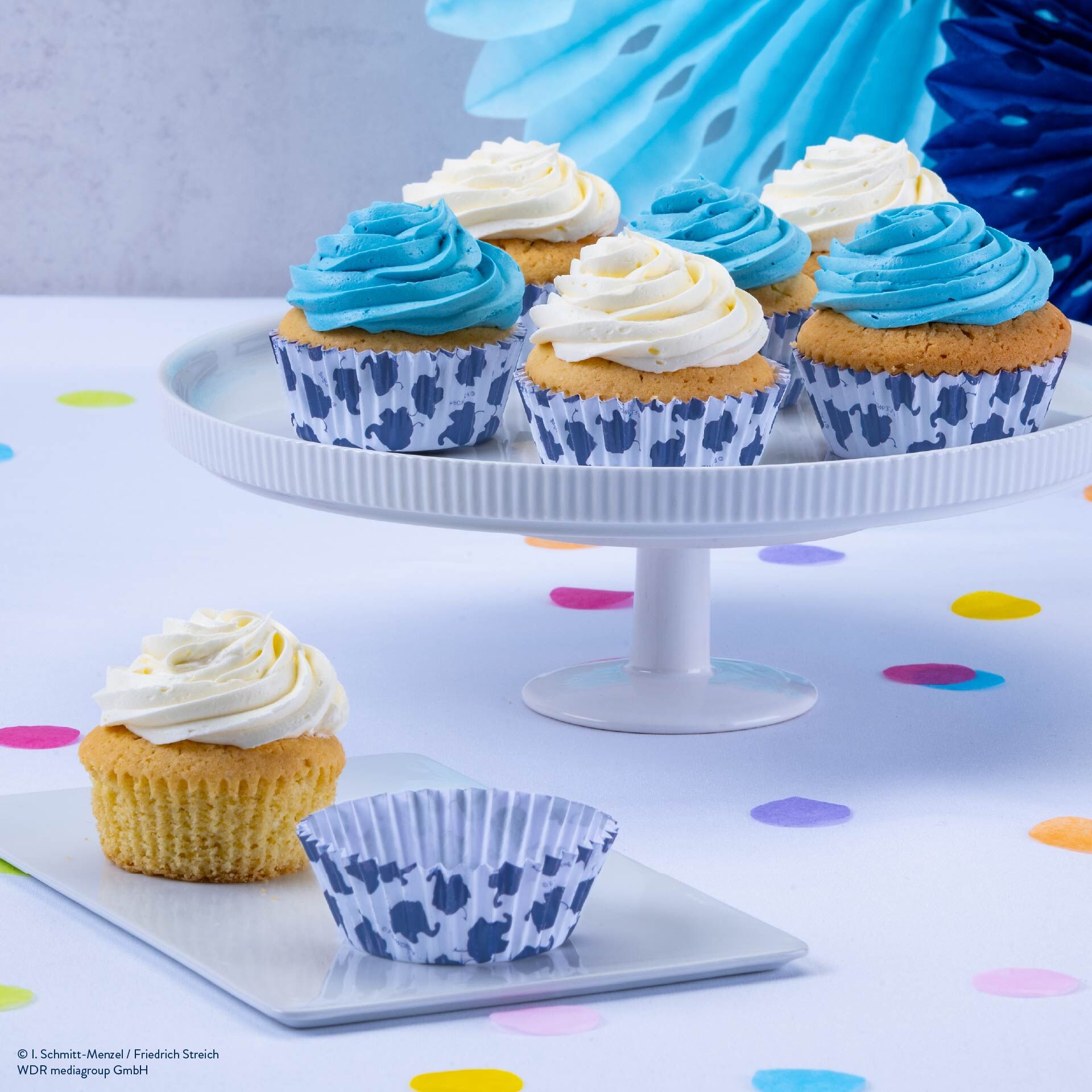 Papier-Backförmchen DieMaus Elefant, Ø5cm, 50 Stk.