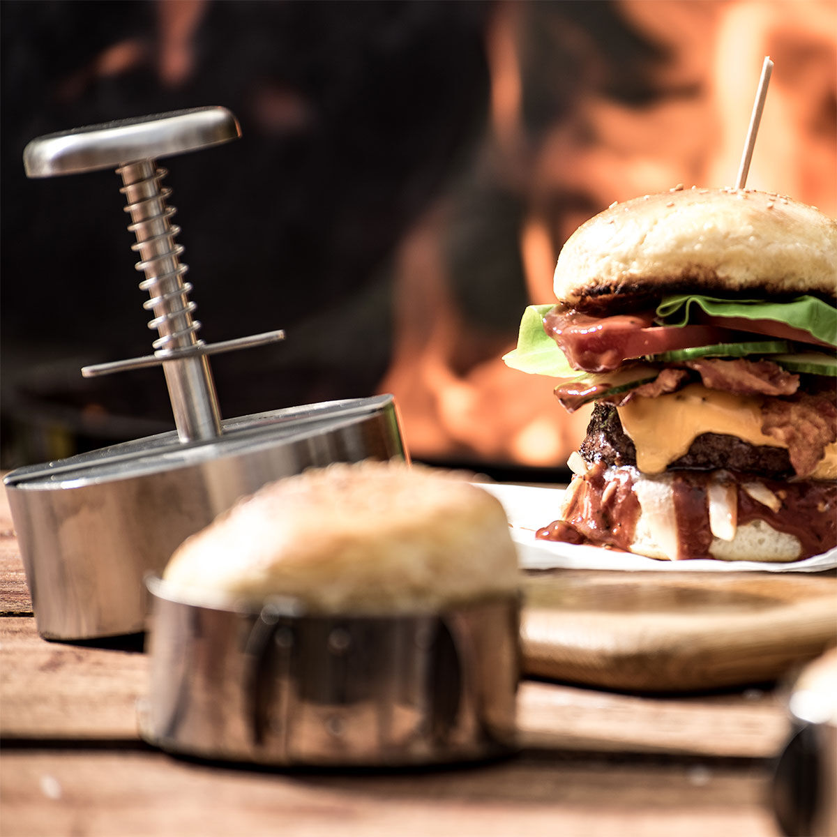 Profi-Burgerpresse, Edelstahl