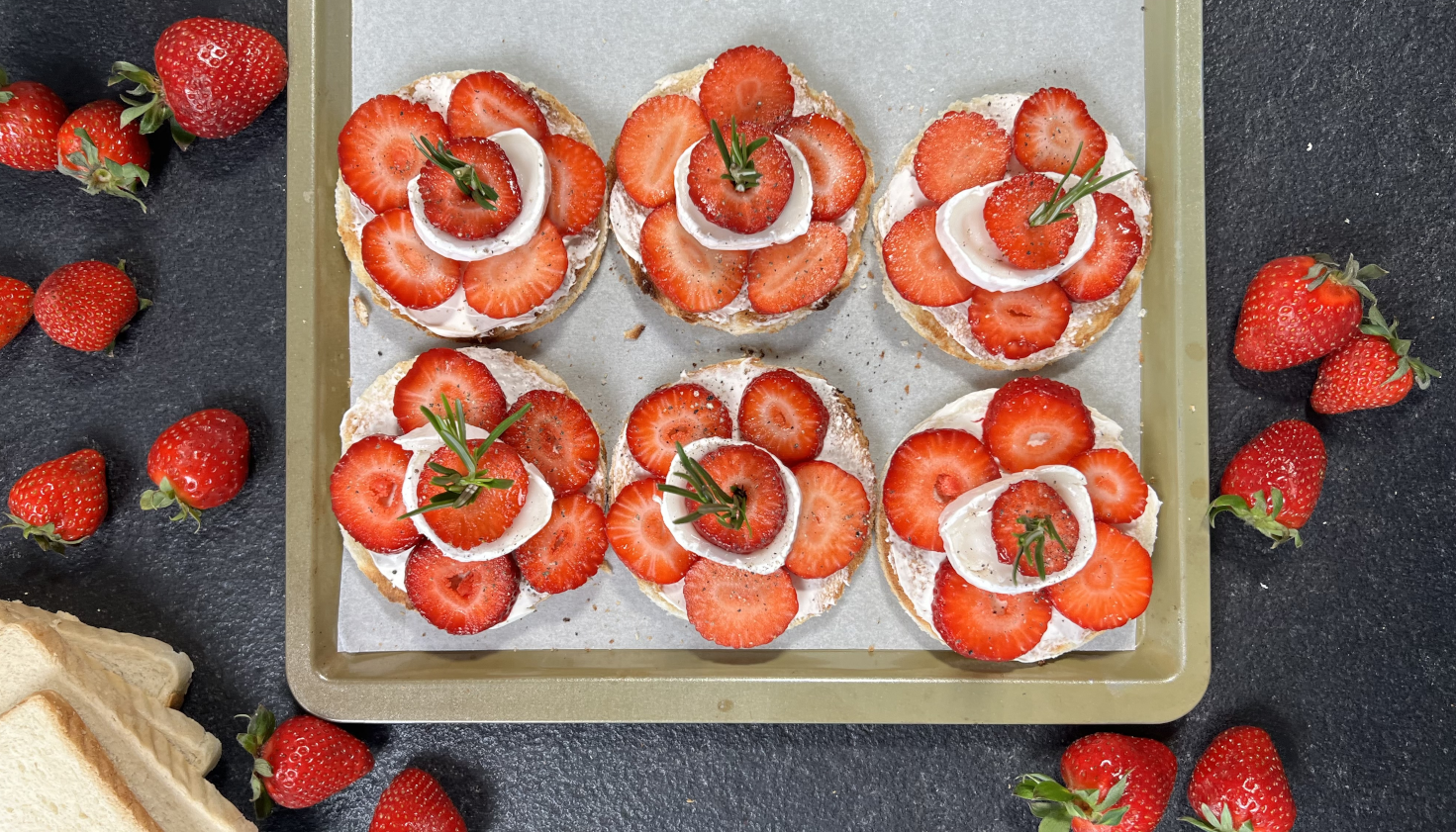 Erdbeer-Ziegenkäse-Toast