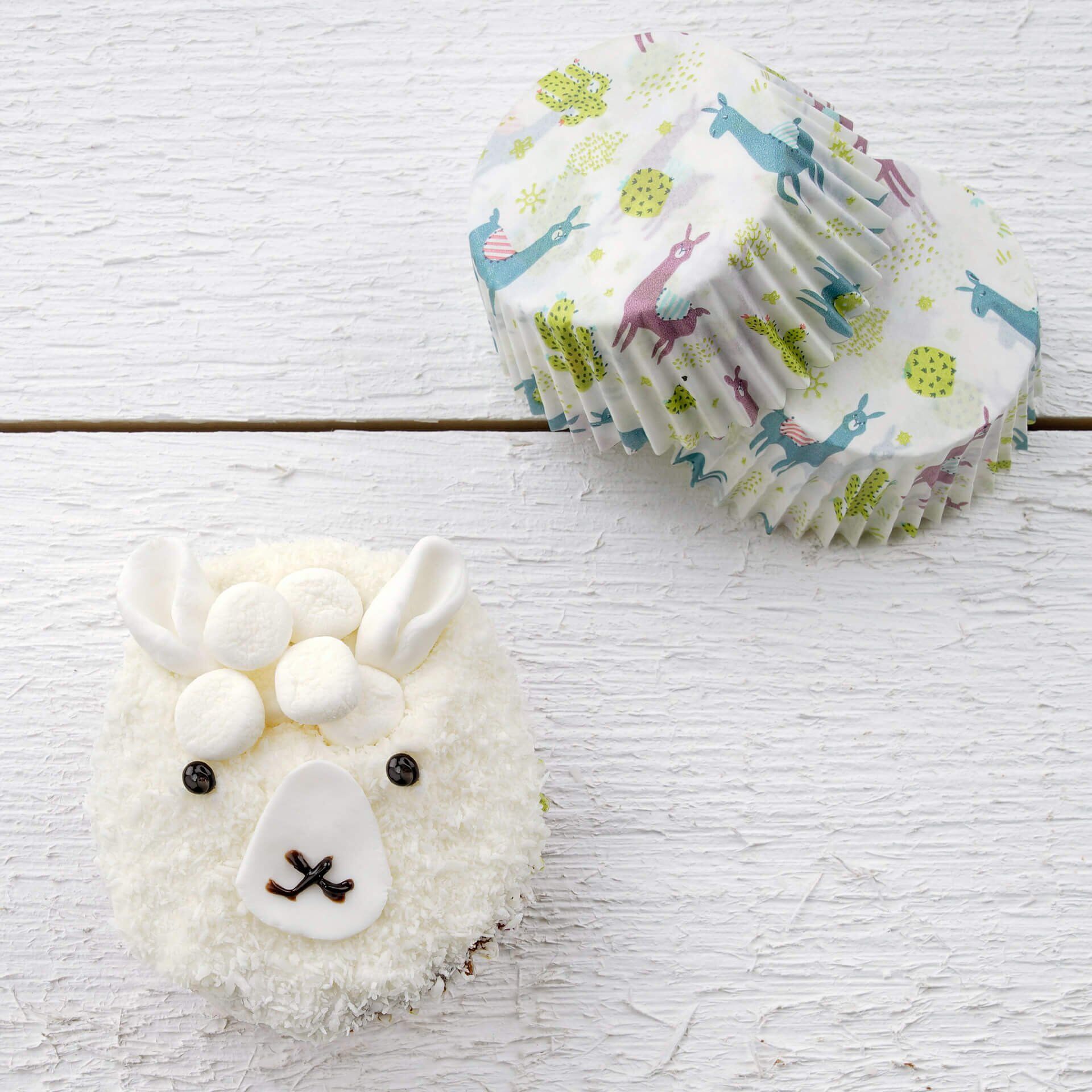 Muffinförmchen Lama/Kaktus Happy Baking, 50 Stk, Papier