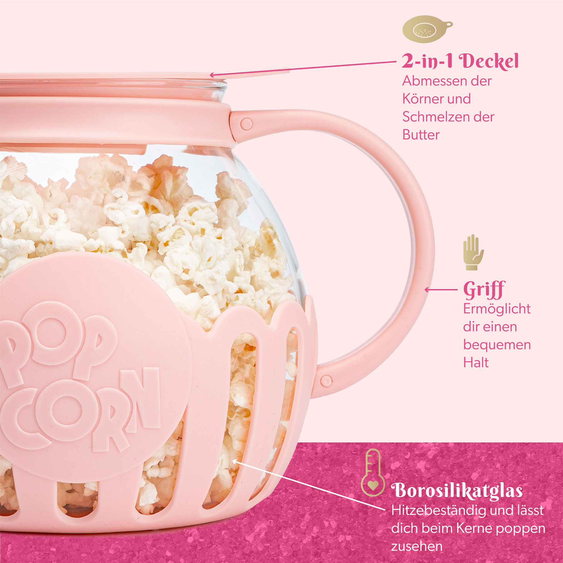Popcorn-Maker für Mikrowelle, 3L