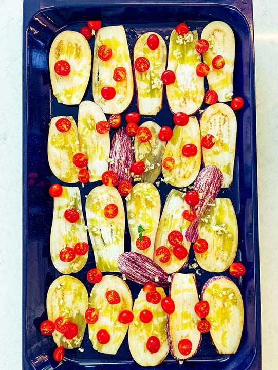 Auberginen mit Mozzarella