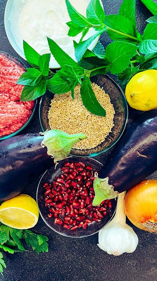 Gebackene Auberginen