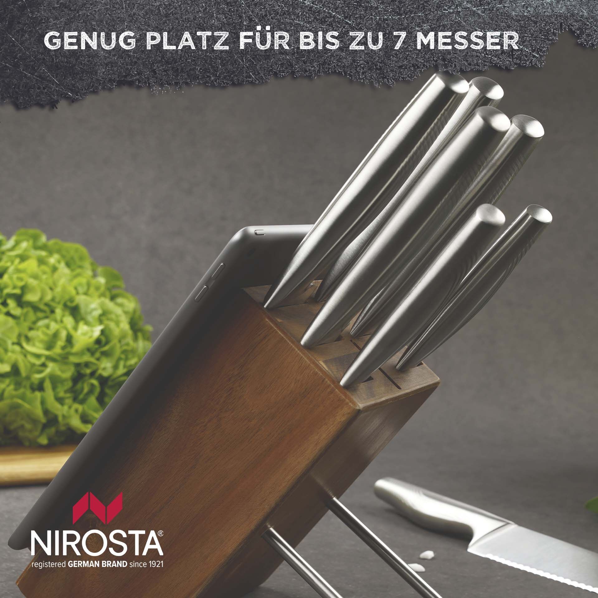 Messerblock mit Tablethalter