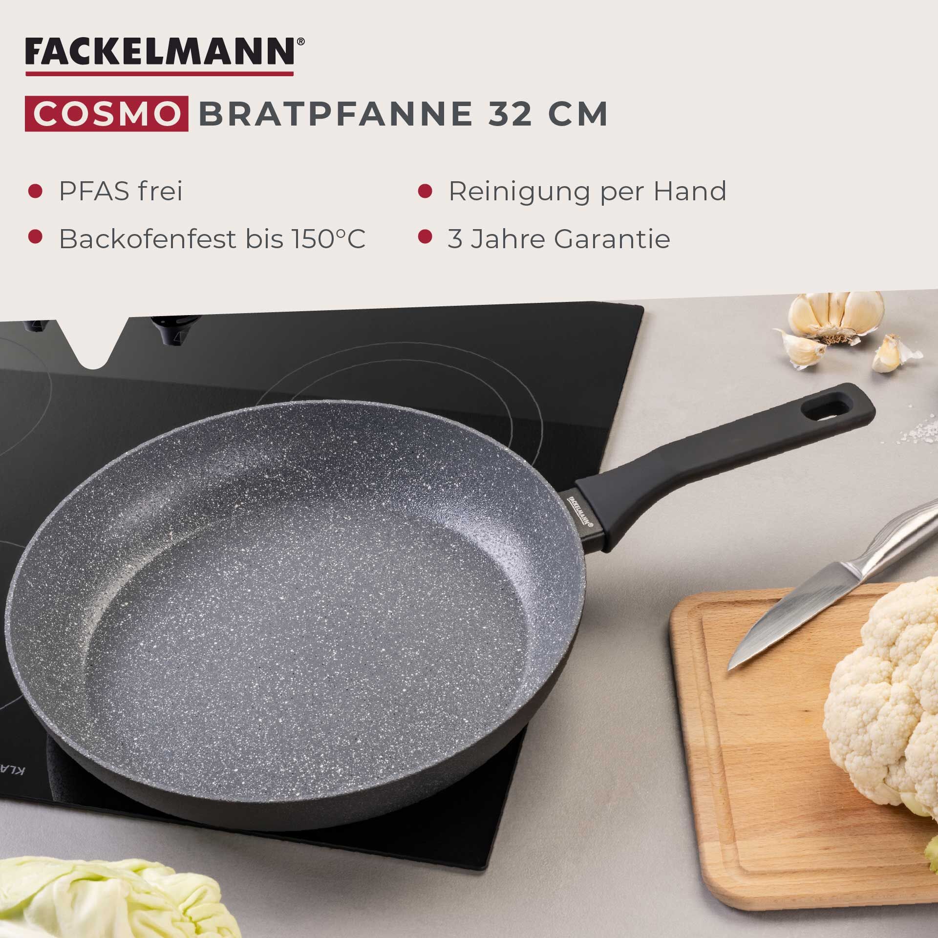 Bratpfanne Cosmo, Keramik, antihaft , Ø32cm