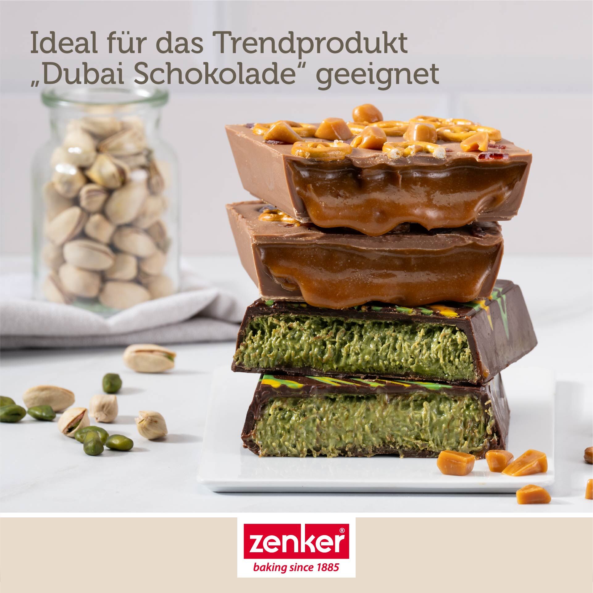 Schokoladenform Dubai-Schokolade, Silikon, 2 Stück